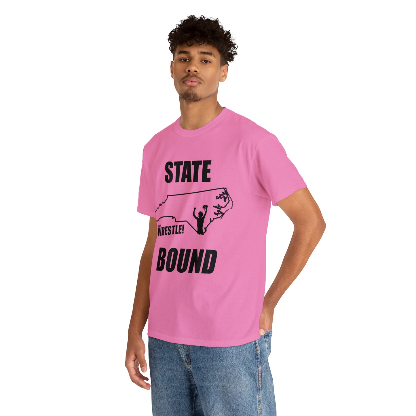 North Carolina State Bound, Black Logo, Unisex Heavy Cotton Tee