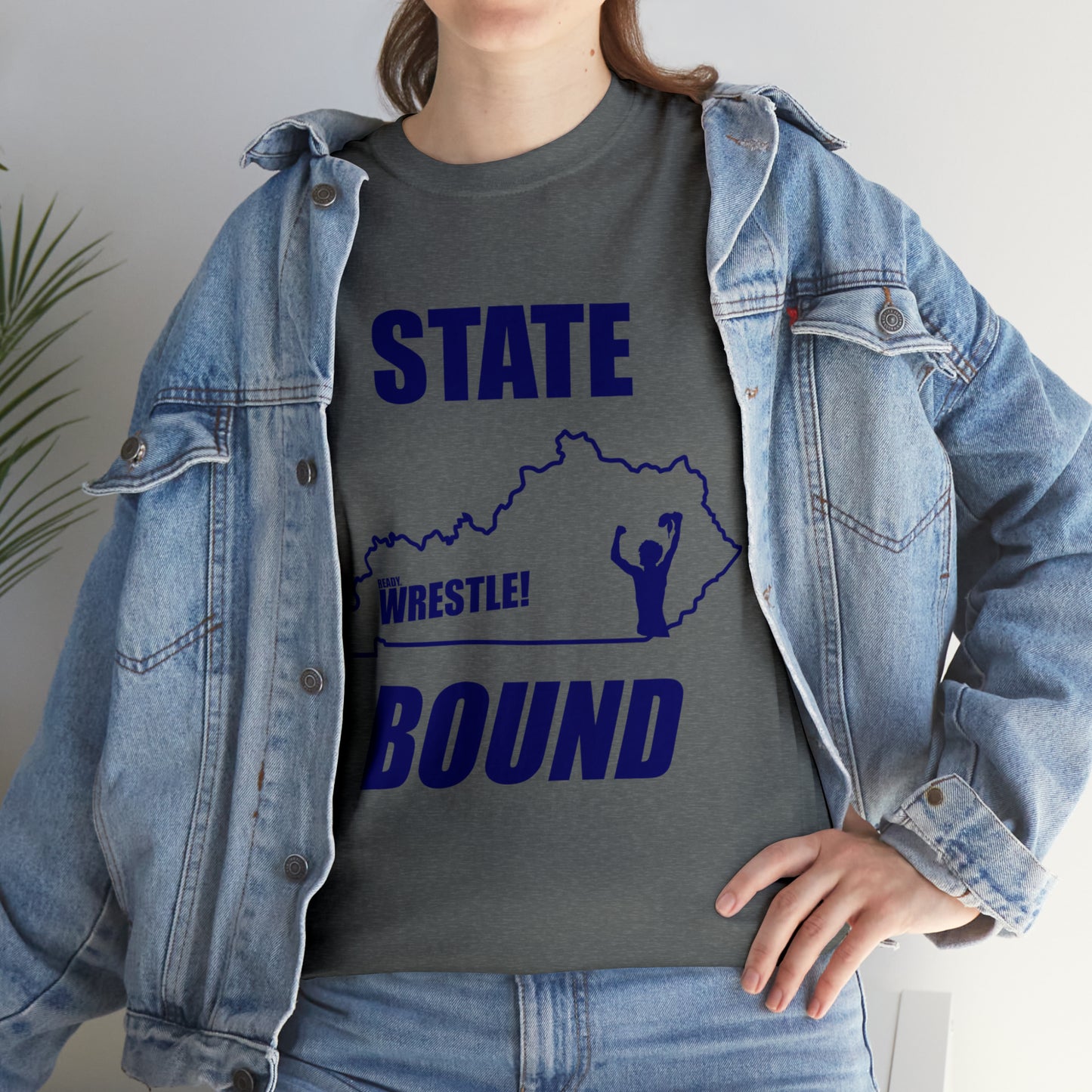 Kentucky State Bound, Royal Blue Logo, Unisex Heavy Cotton Tee