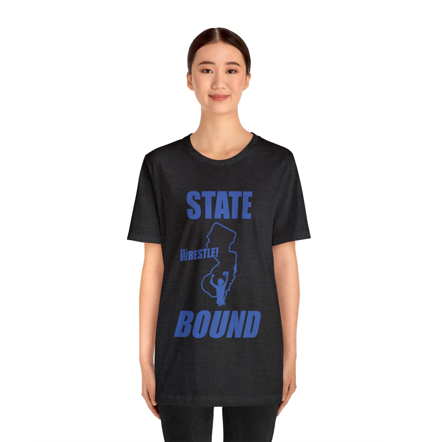 New Jersey State Bound, Blue print, Bella+Canvas 3001, Unisex Jersey Short Sleeve Tee