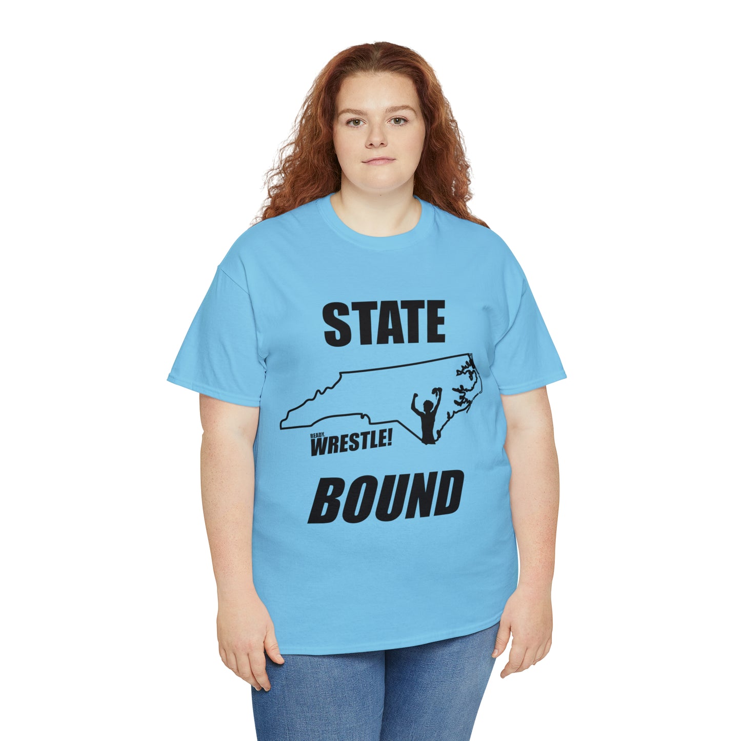 North Carolina State Bound, Black Logo, Unisex Heavy Cotton Tee