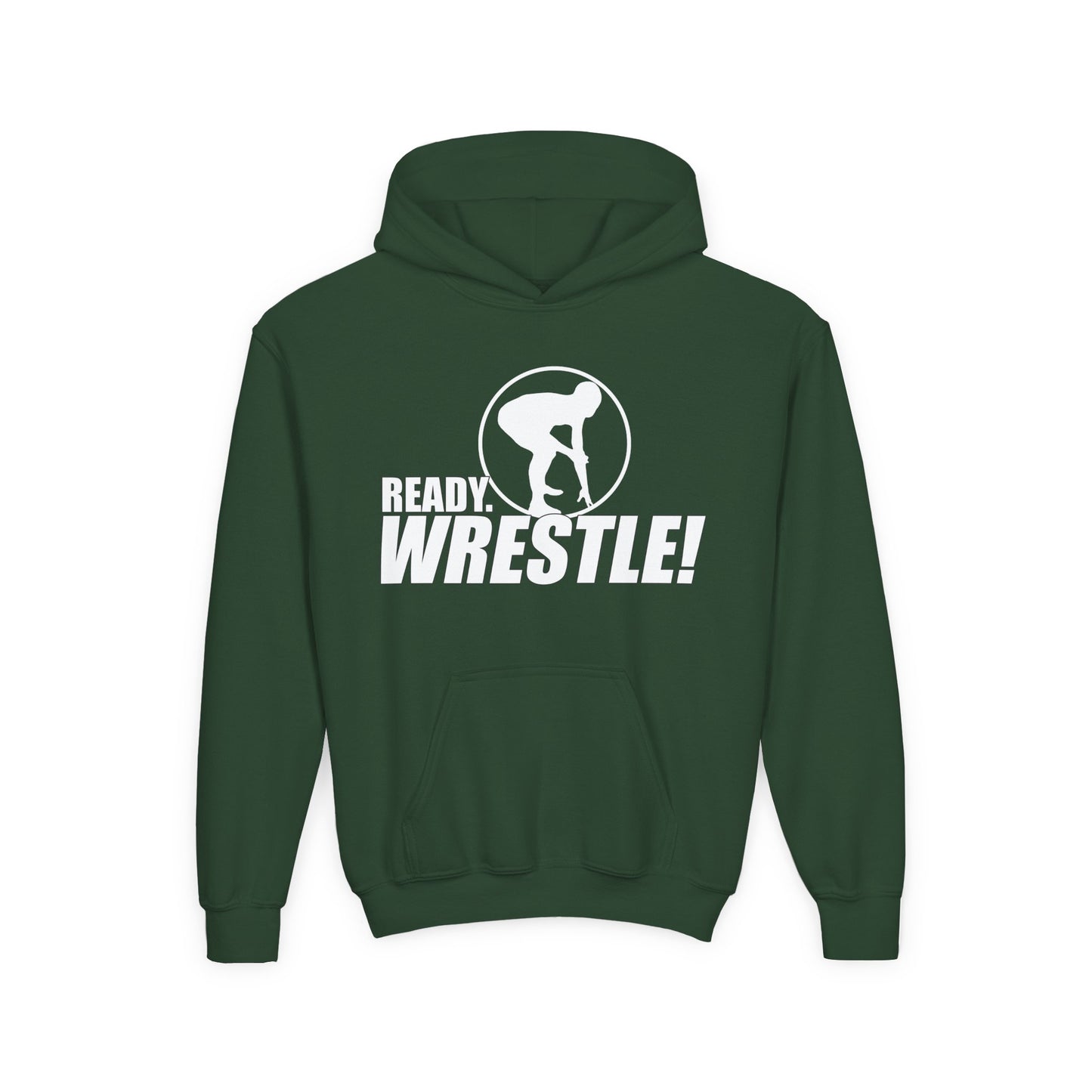 Just Keep Wrestling, Youth Heavy Blend Hooded Sweatshirt