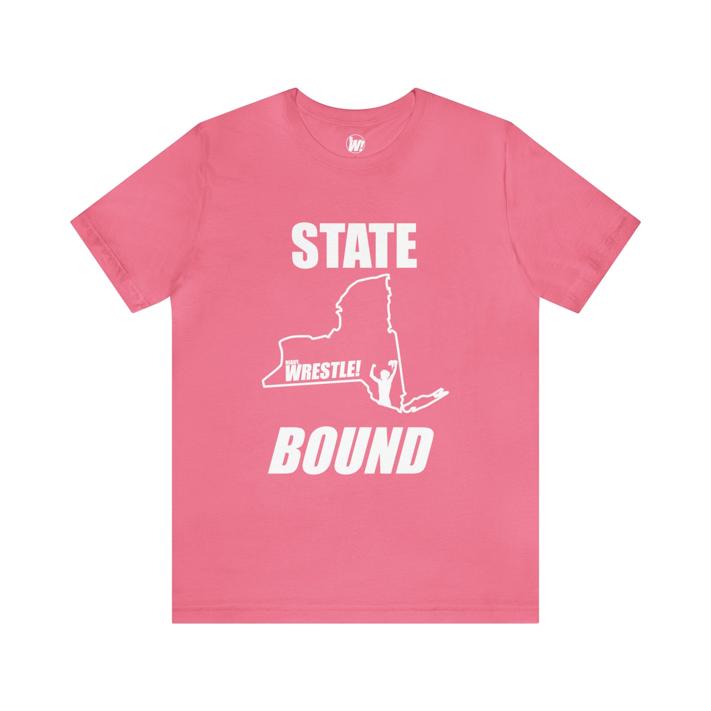 New York State Bound, Unisex Jersey Short Sleeve Tee, White Logo