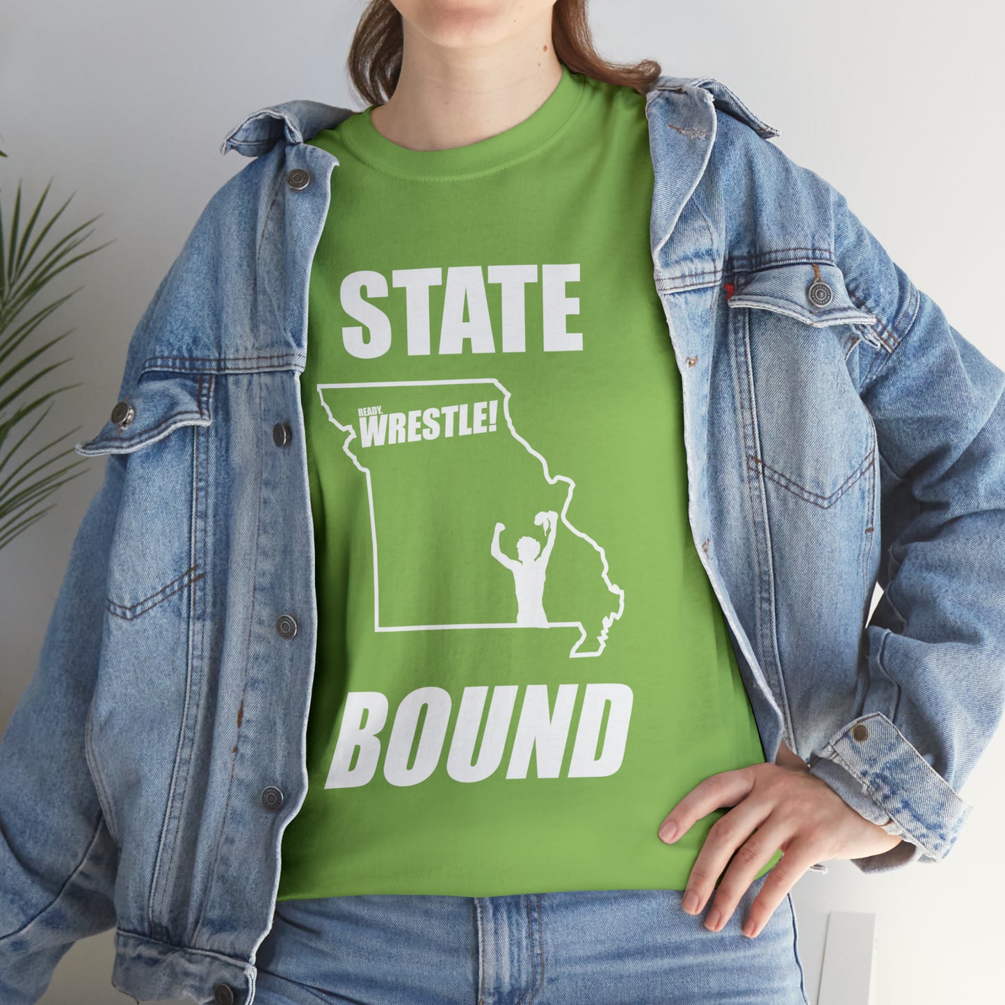 Missouri State Bound, White Logo, Unisex Heavy Cotton Tee