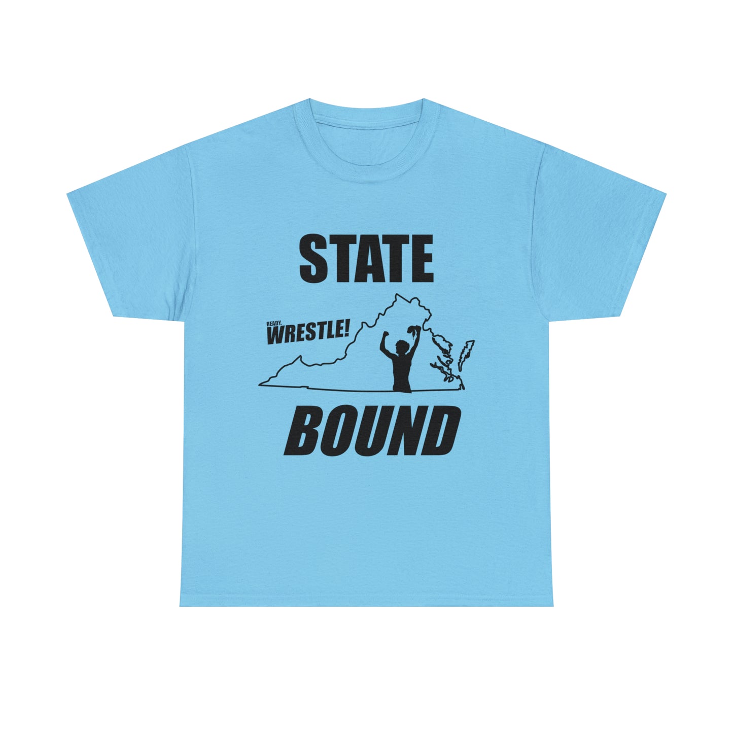 Virginia State Bound, Black Logo, Unisex Heavy Cotton Tee