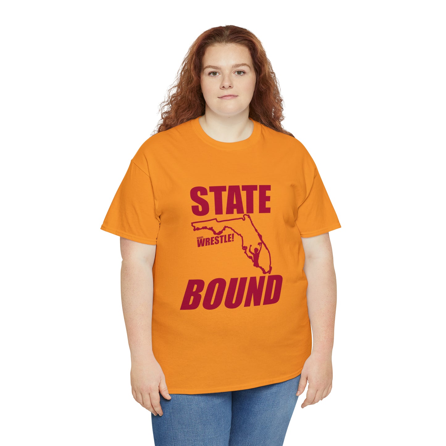 Florida State Bound, Red Logo, Unisex Heavy Cotton Tee