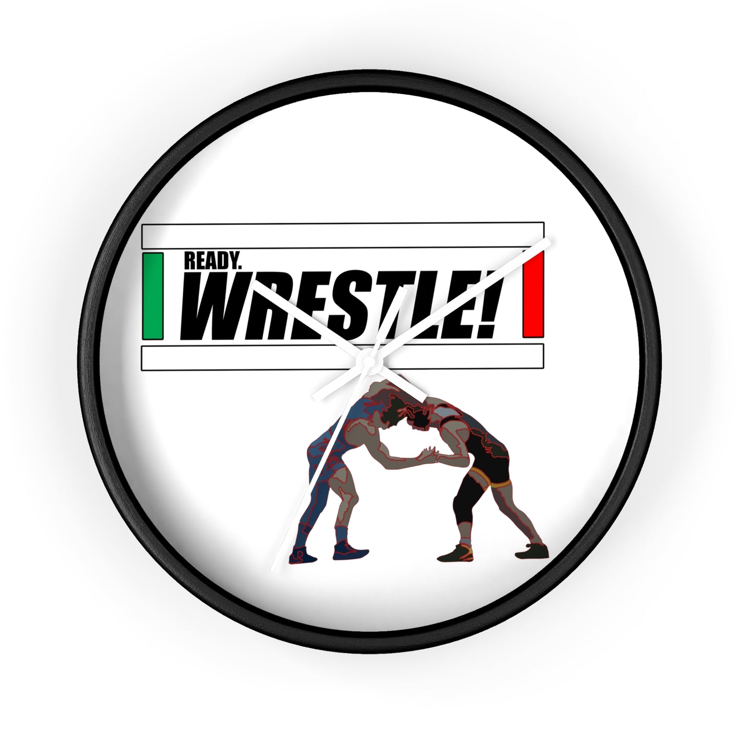 Ready. Wrestle! Wall Clock