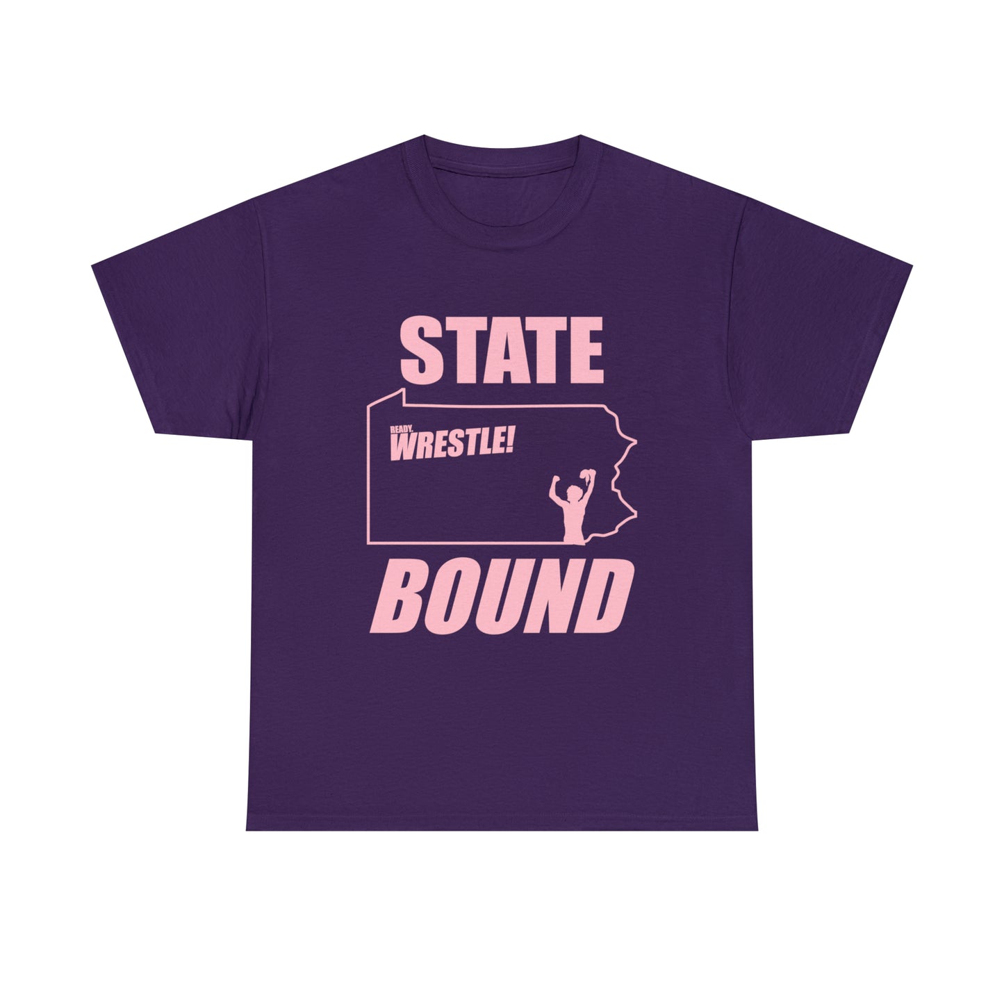 Pennsylvania State Bound, Pink Logo, Unisex Heavy Cotton Tee