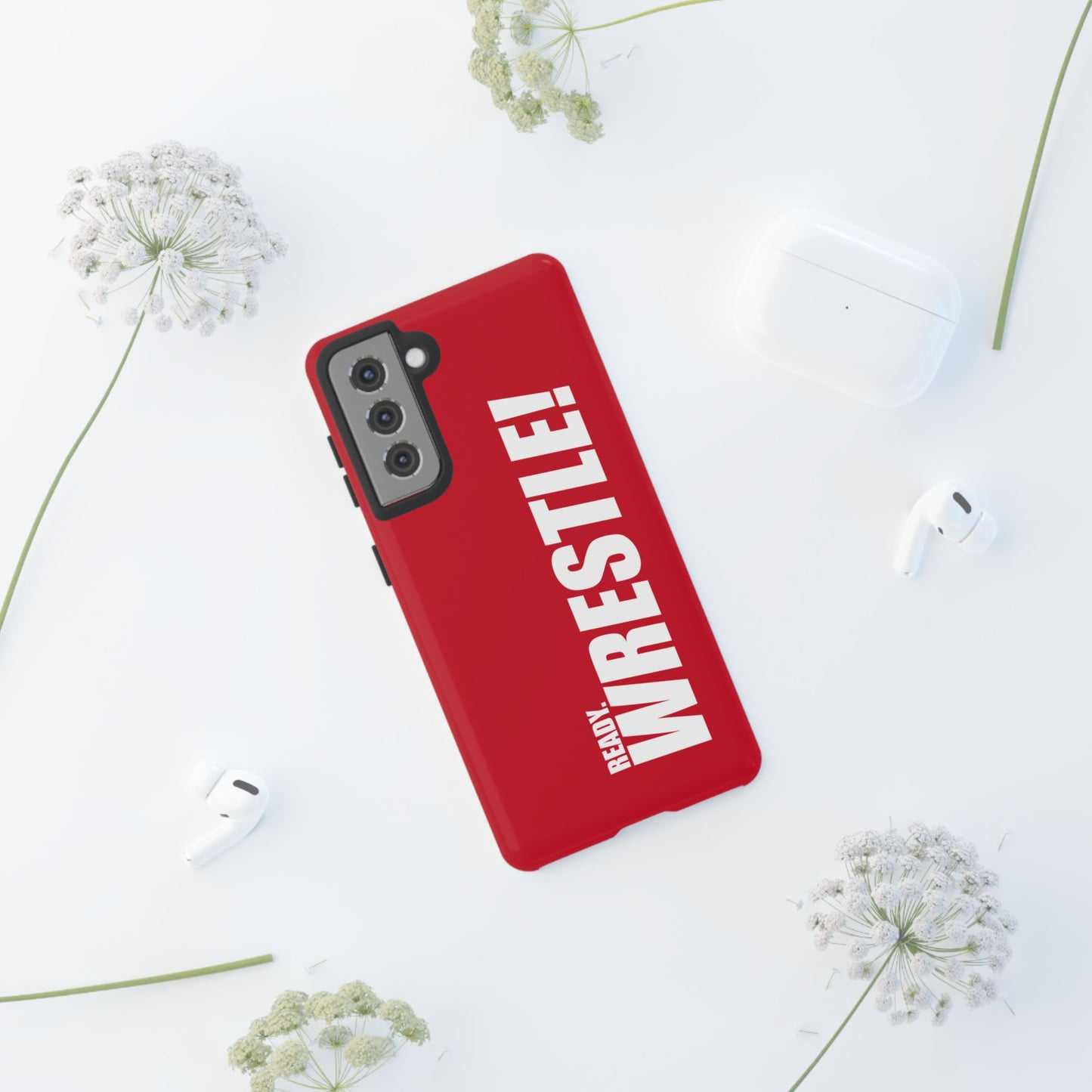 Ready. Wrestle Red Logo Tee