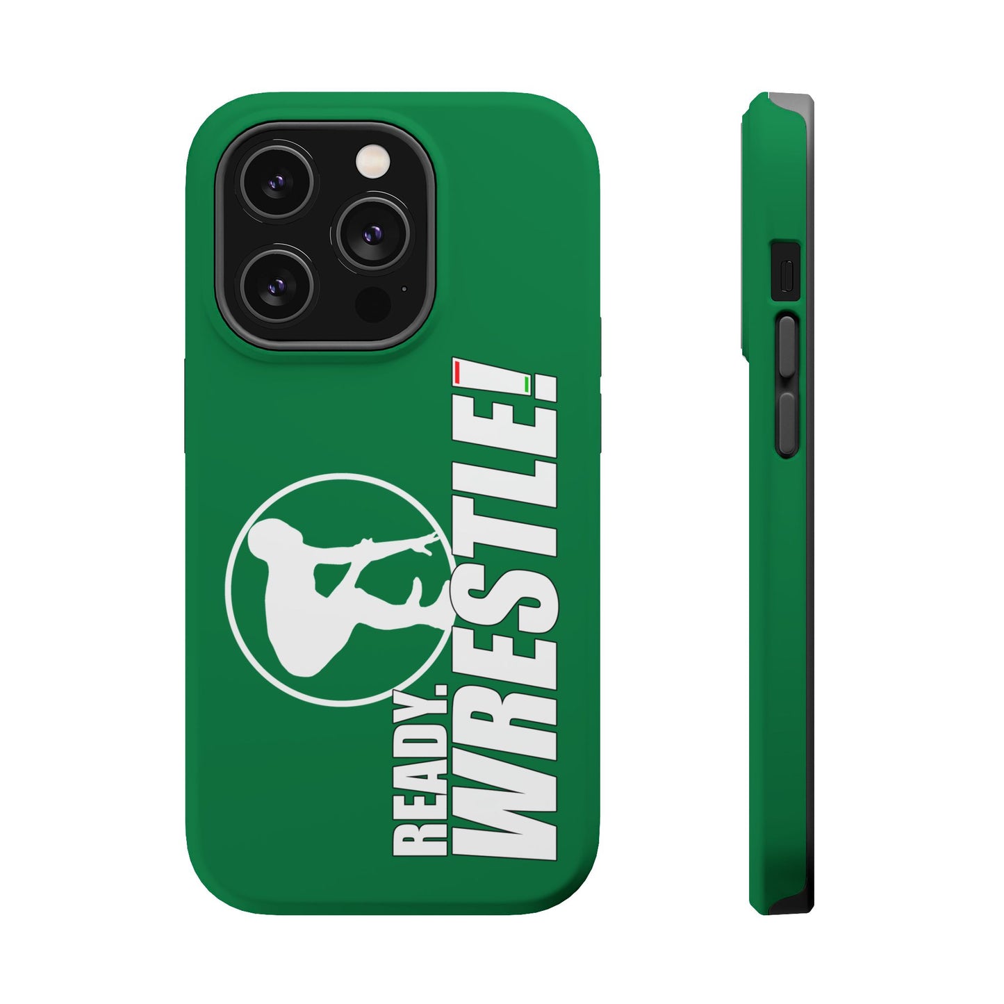 Ready. Wrestle! Green iPhone Magnetic Impact-Resistant Case