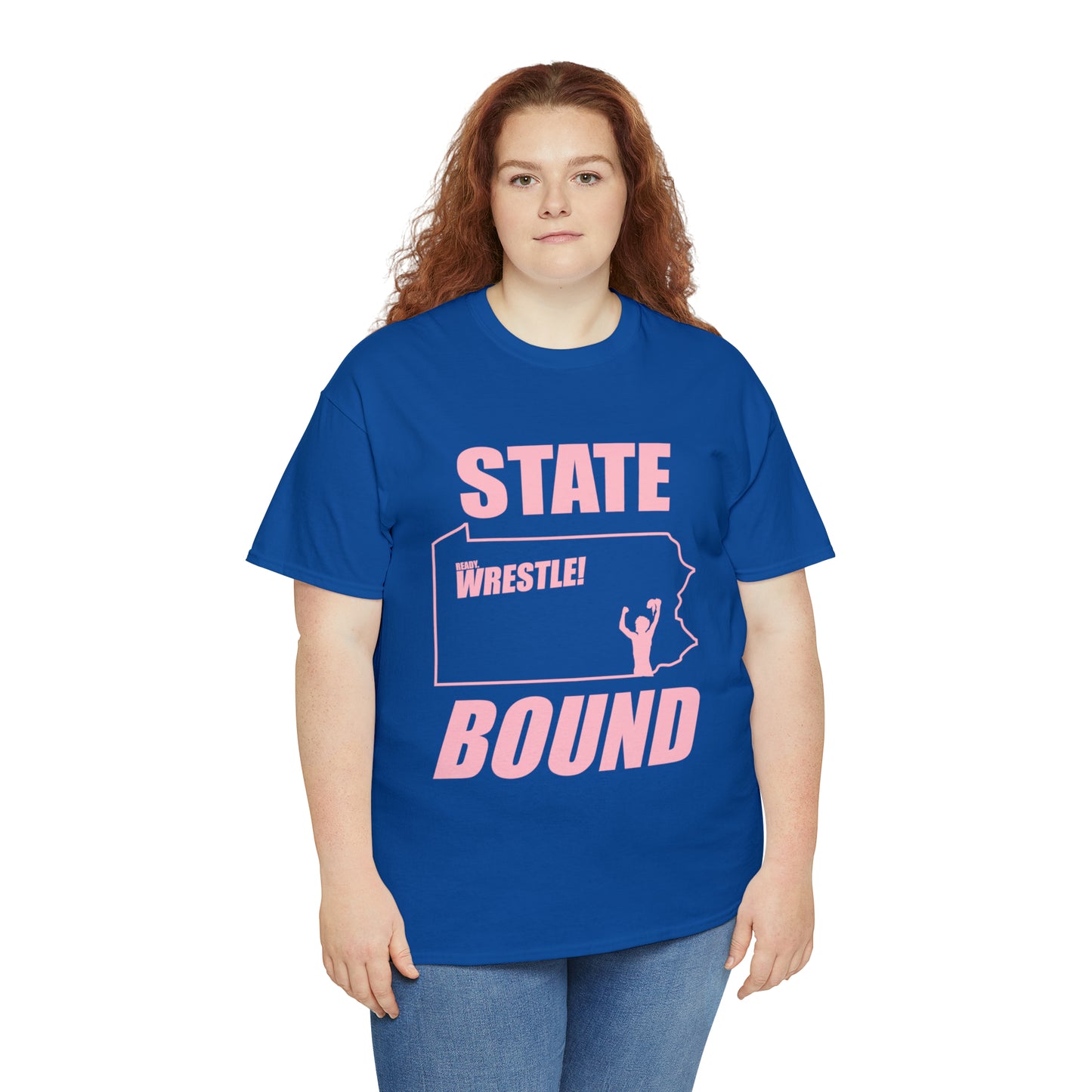 Pennsylvania State Bound, Pink Logo, Unisex Heavy Cotton Tee