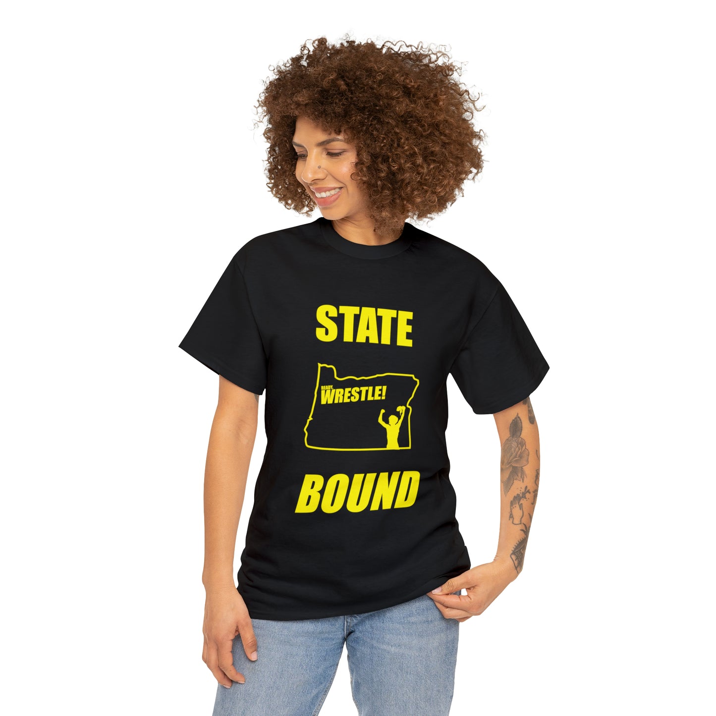 Oregon State Bound, Gold Logo, Unisex Heavy Cotton Tee