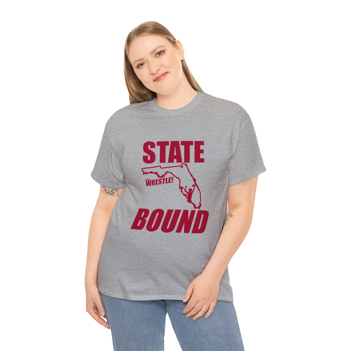 Florida State Bound, Red Logo, Unisex Heavy Cotton Tee