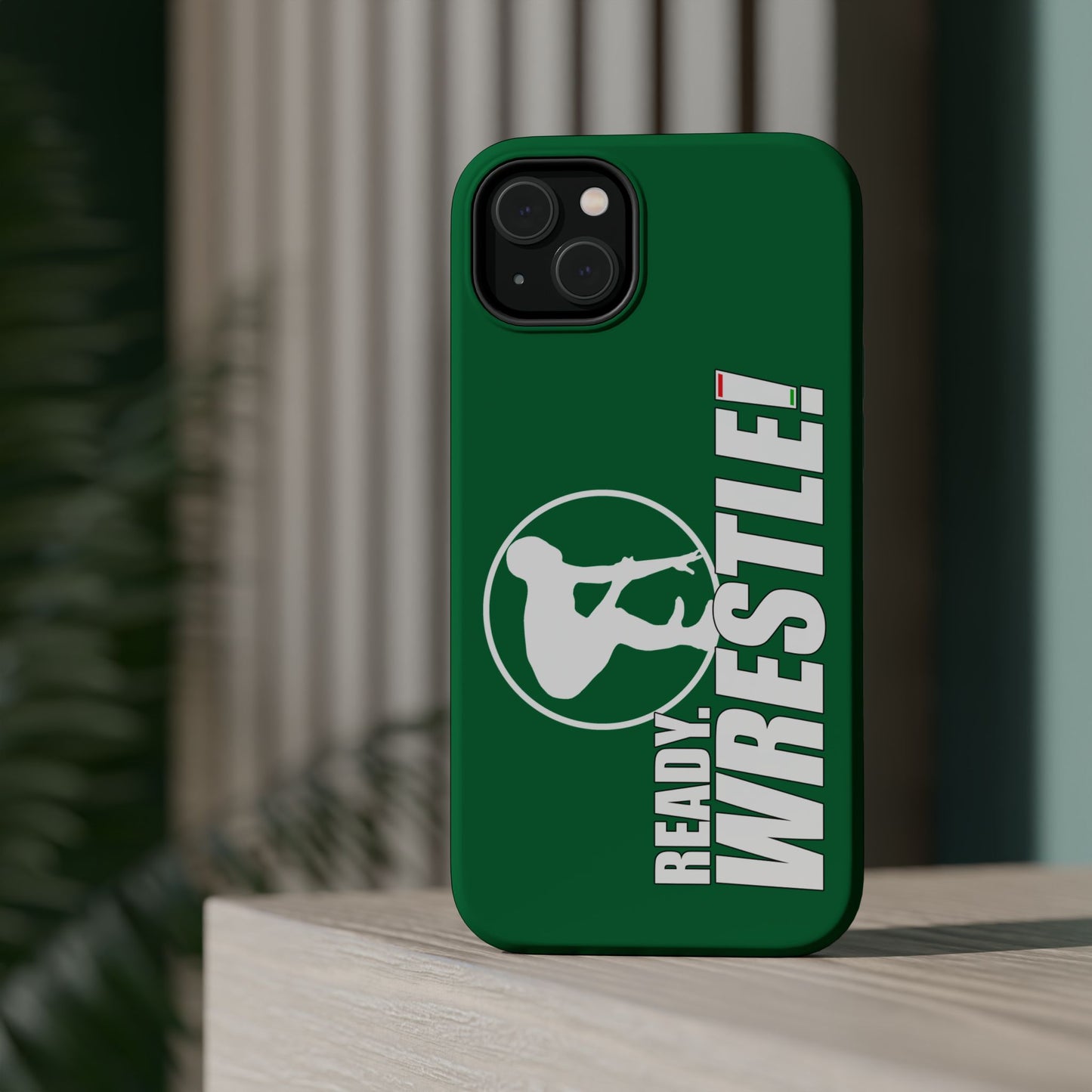 Ready. Wrestle! Green iPhone Magnetic Impact-Resistant Case