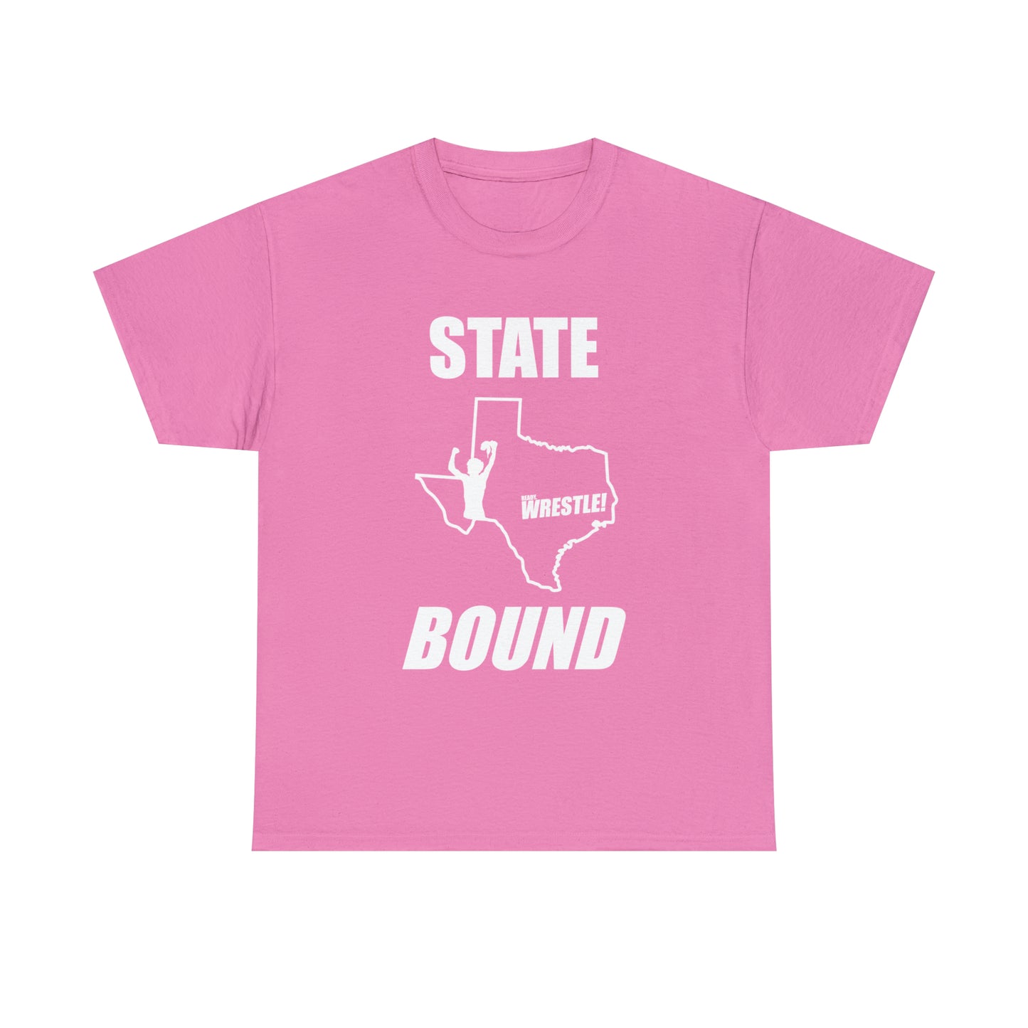 Texas State Bound, White Logo, Unisex Heavy Cotton Tee