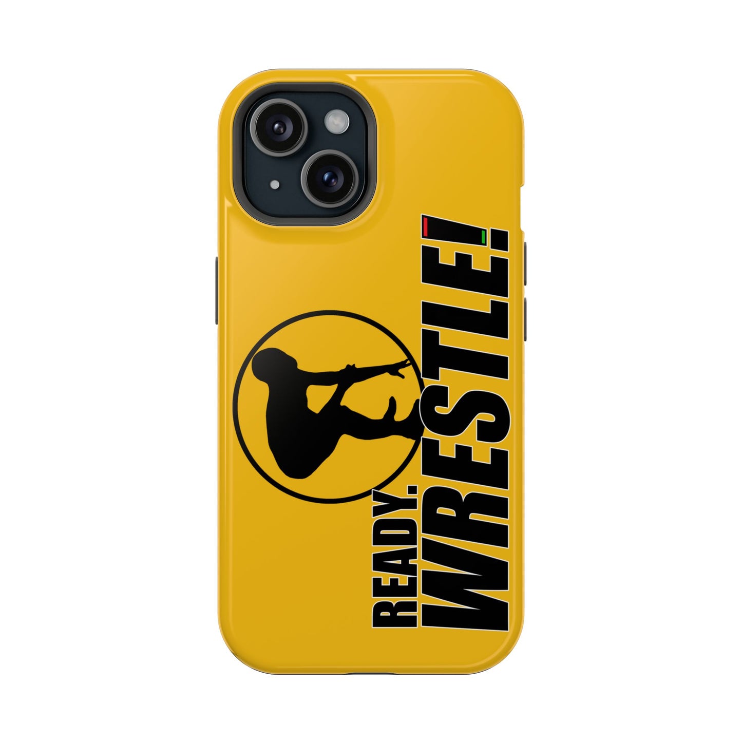 Ready. Wrestle! Yellow iPhone Magnetic Impact-Resistant Case