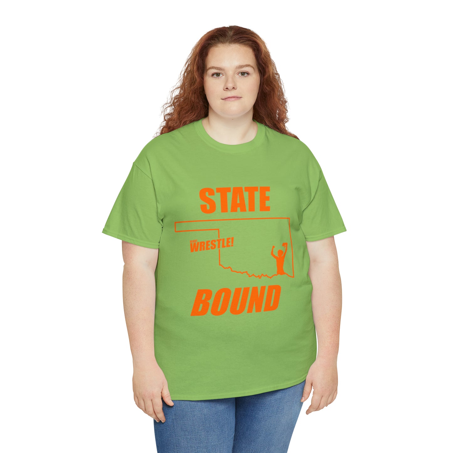 Oklahoma State Bound, Orange Logo, Unisex Heavy Cotton Tee