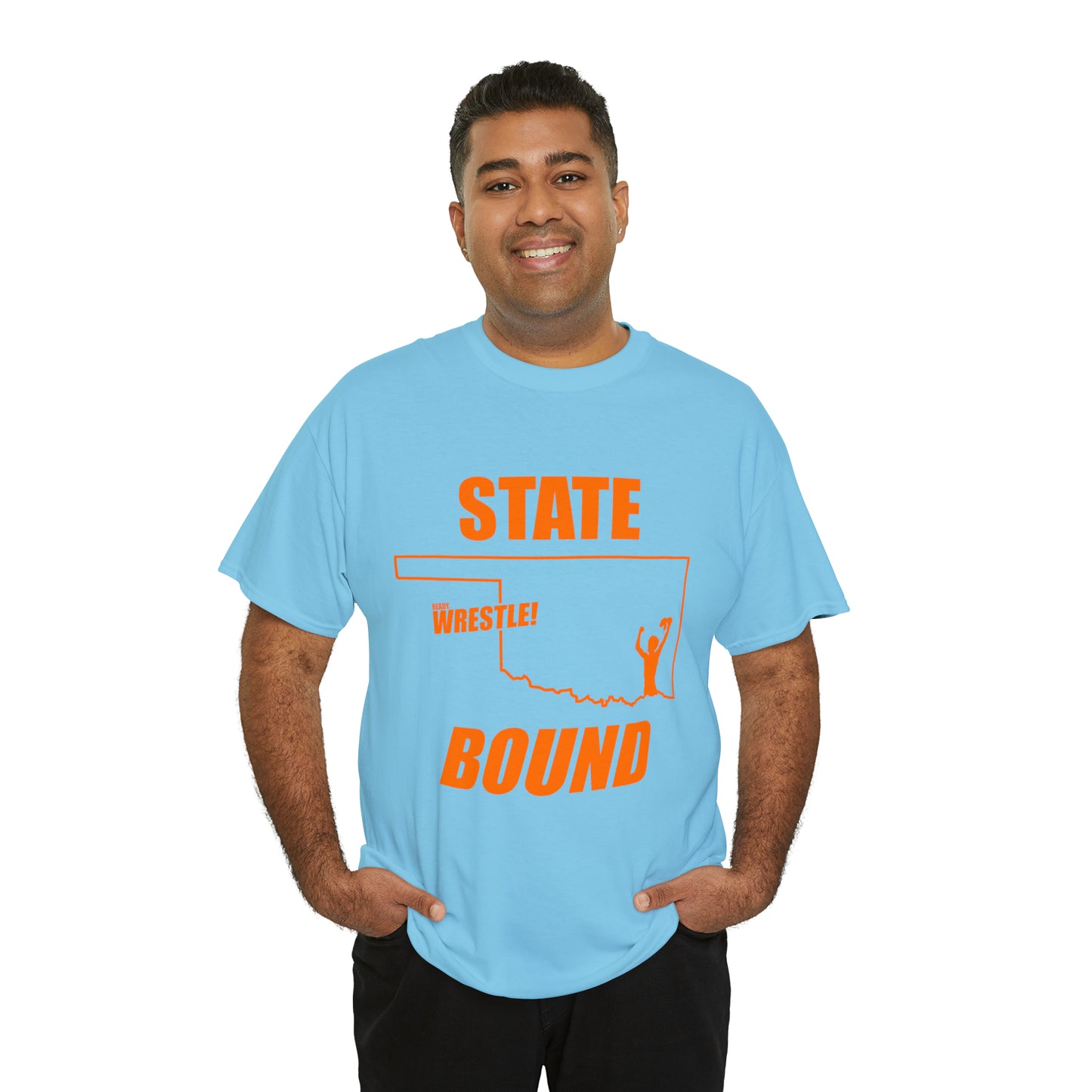 Oklahoma State Bound, Orange Logo, Unisex Heavy Cotton Tee