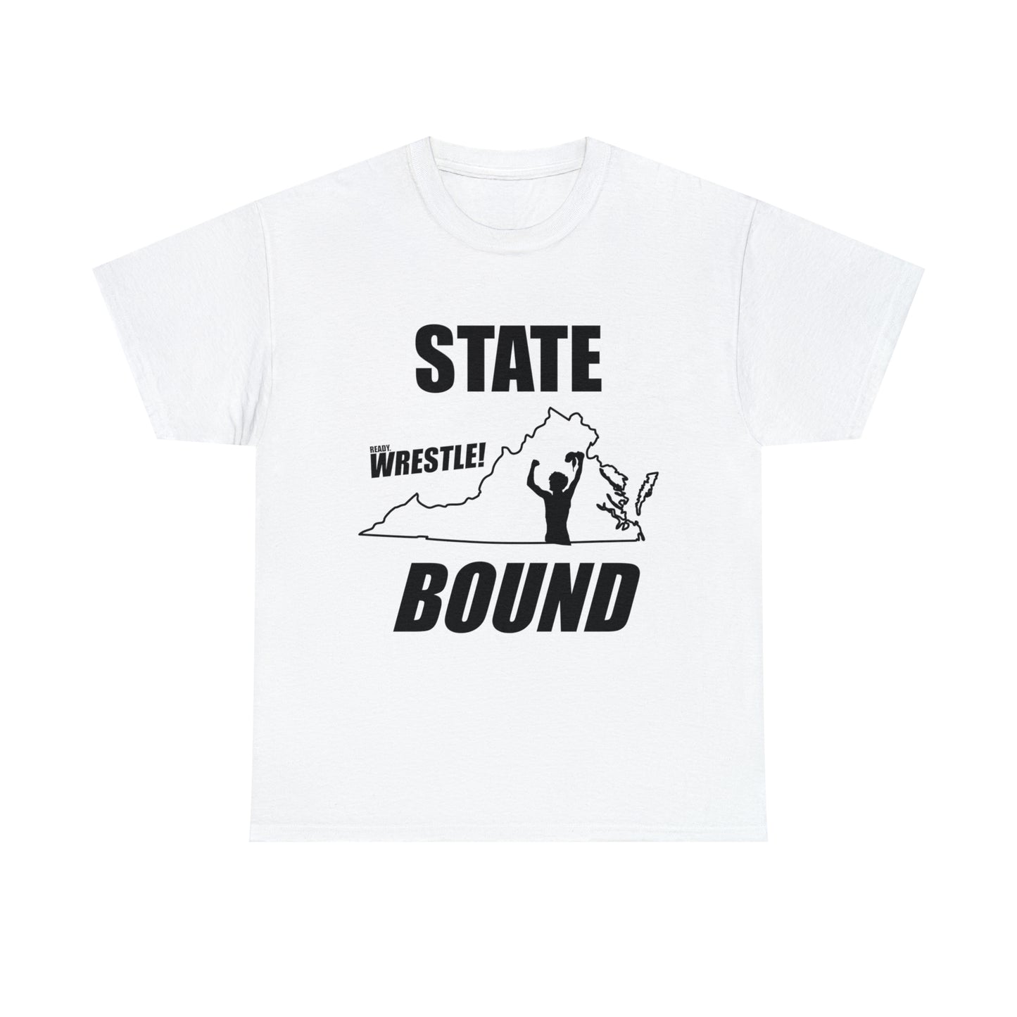 Virginia State Bound, Black Logo, Unisex Heavy Cotton Tee