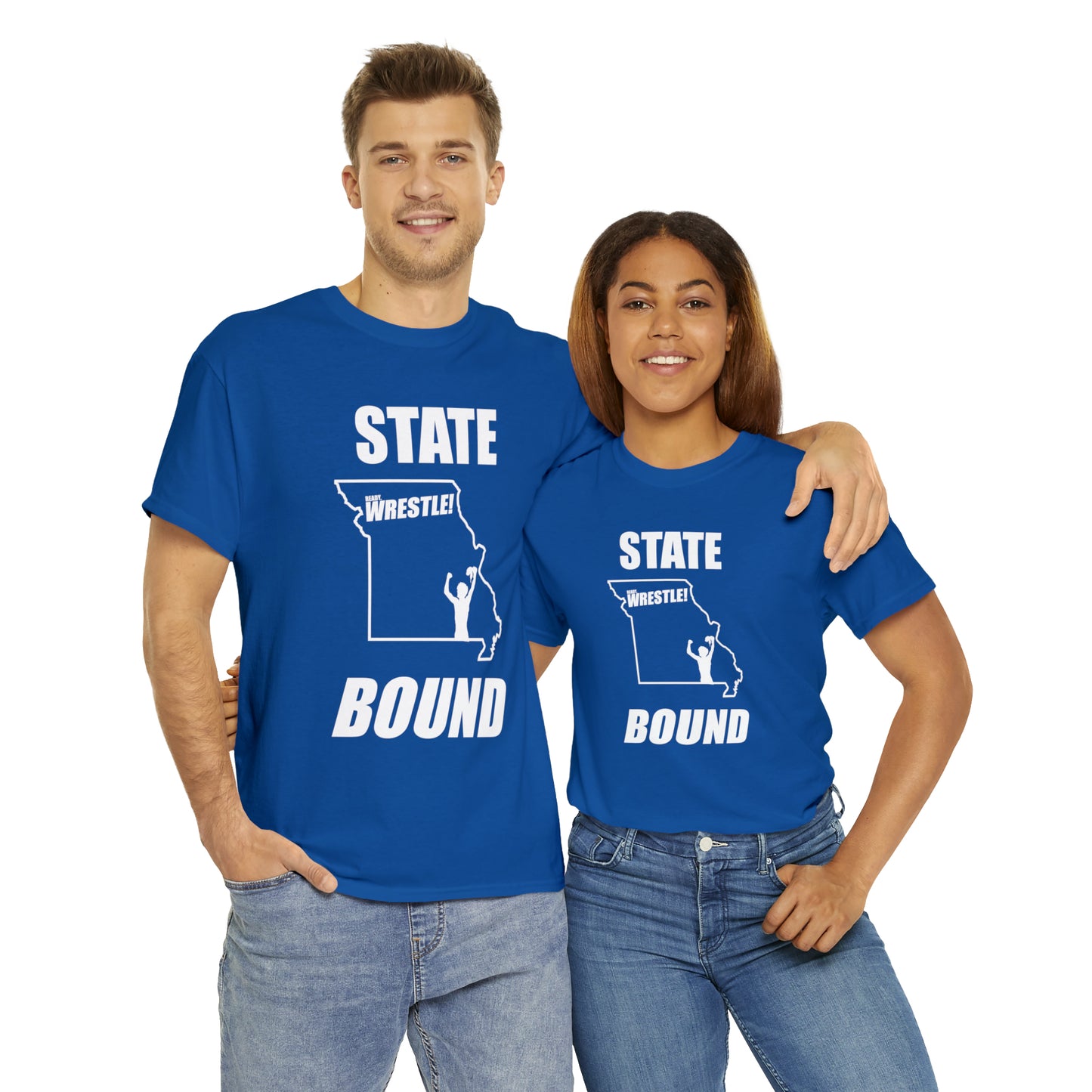 Missouri State Bound, White Logo, Unisex Heavy Cotton Tee