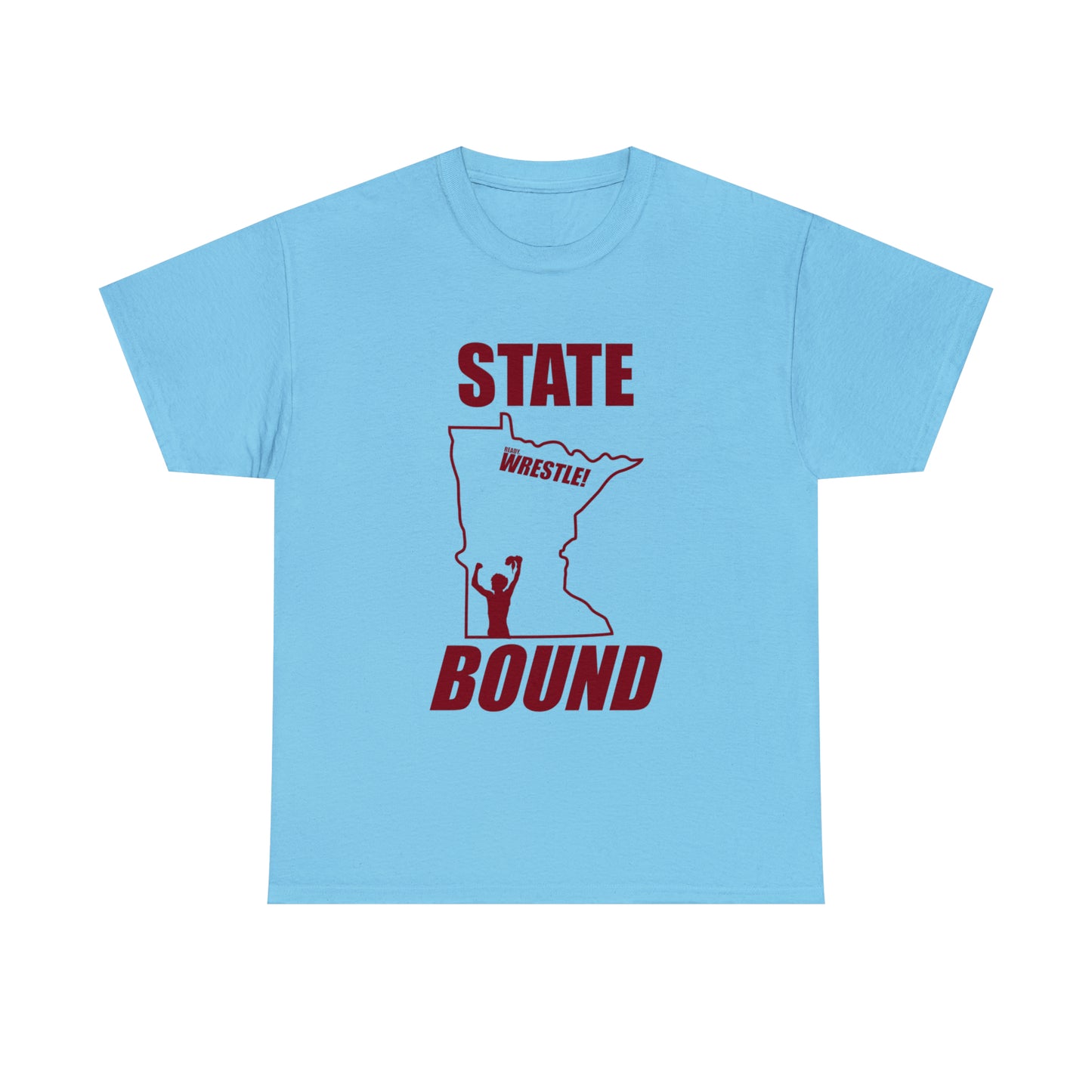 Minnetsota State Bound, Maroon Logo, Unisex Heavy Cotton Tee