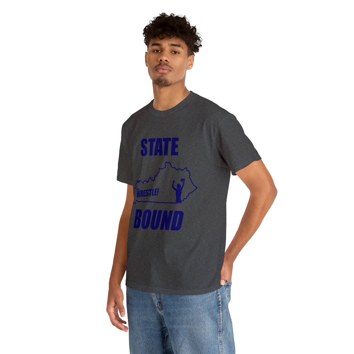 Kentucky State Bound, Royal Blue Logo, Unisex Heavy Cotton Tee