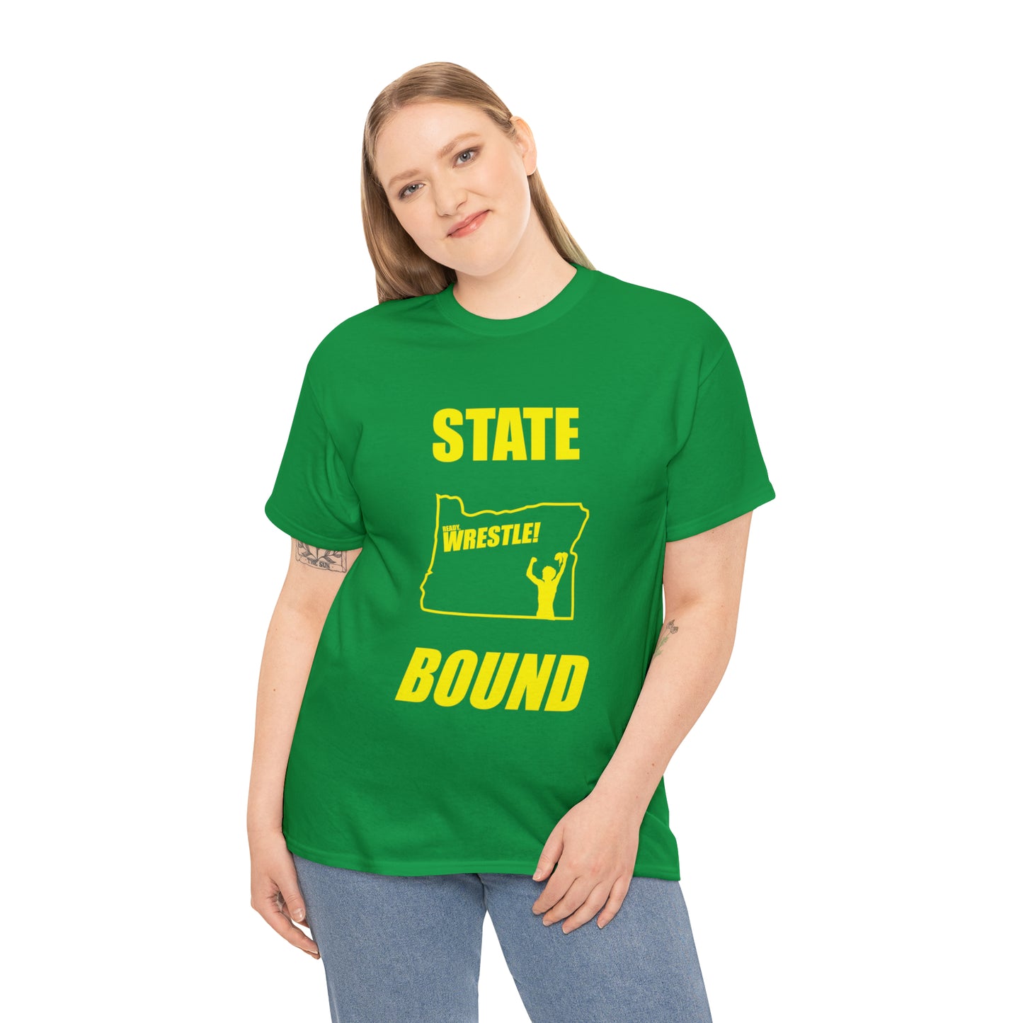 Oregon State Bound, Gold Logo, Unisex Heavy Cotton Tee