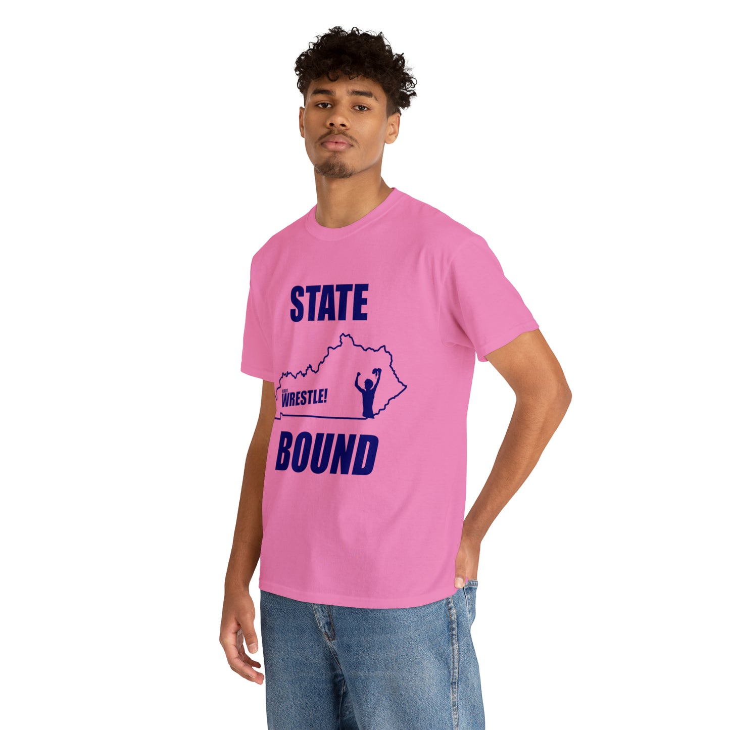 Kentucky State Bound, Royal Blue Logo, Unisex Heavy Cotton Tee