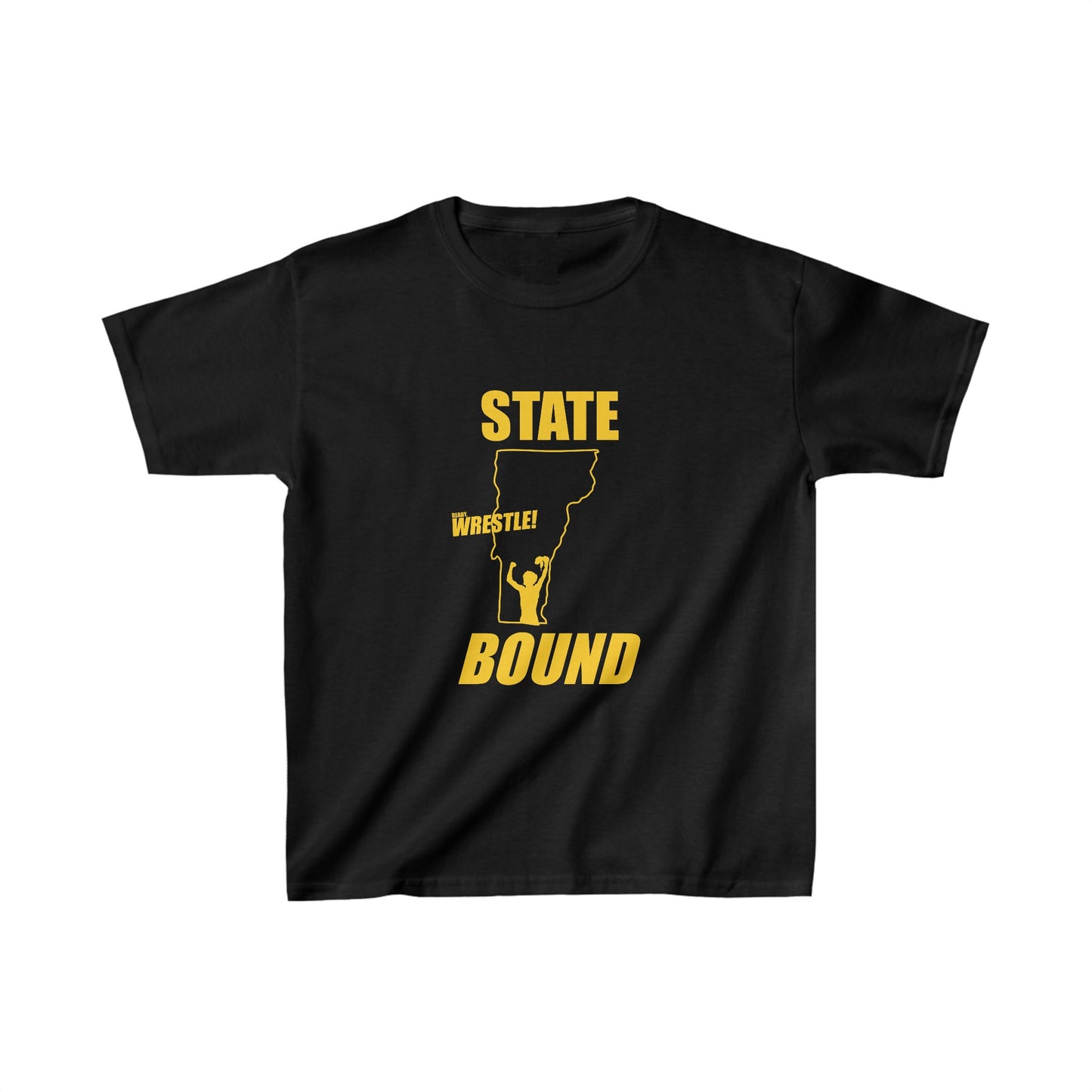 Vermont State Bound, Kids, Gold Logo, Unisex Jersey Short Sleeve Tee