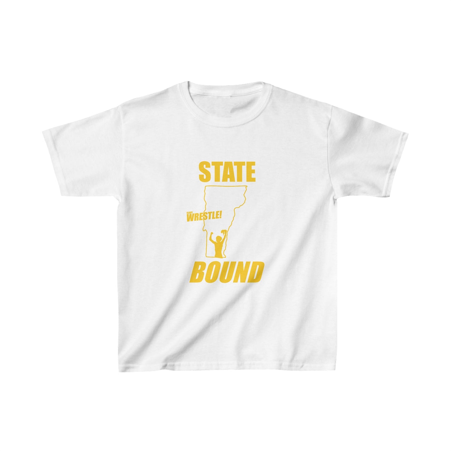 Vermont State Bound, Kids, Gold Logo, Unisex Jersey Short Sleeve Tee