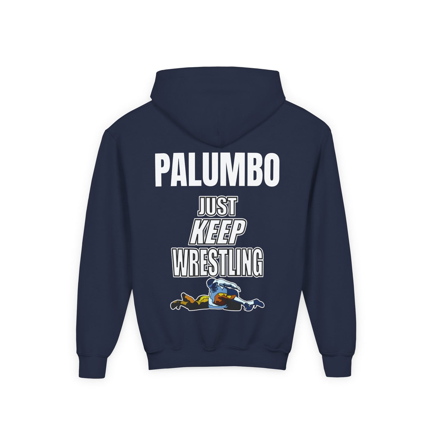 Just Keep Wrestling, Youth Heavy Blend Hooded Sweatshirt