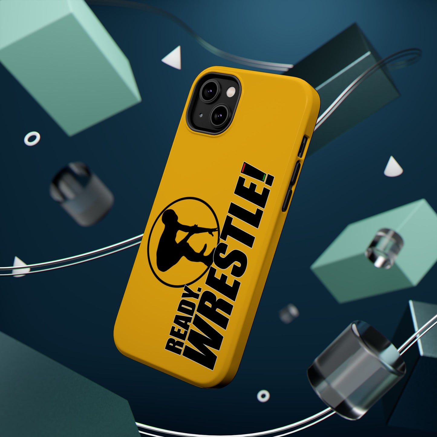 Ready. Wrestle! Yellow iPhone Magnetic Impact-Resistant Case