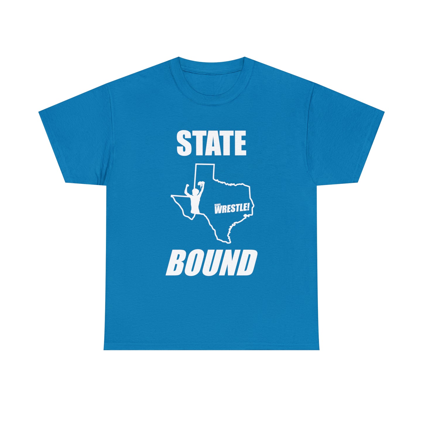 Texas State Bound, White Logo, Unisex Heavy Cotton Tee