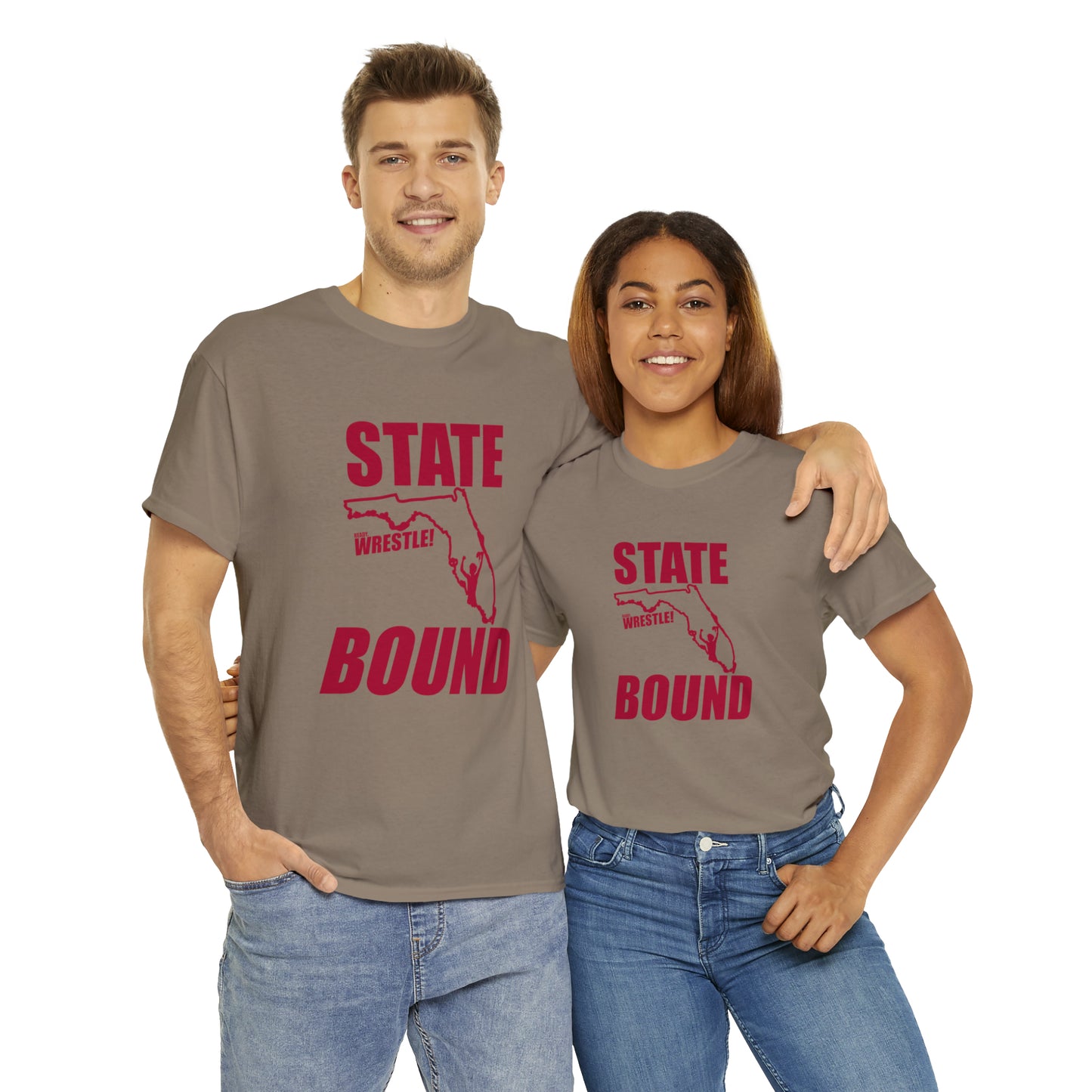 Florida State Bound, Red Logo, Unisex Heavy Cotton Tee