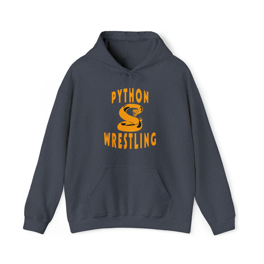 NEK Python Wrestling, Gold Logo, Unisex Gildan Hoodie