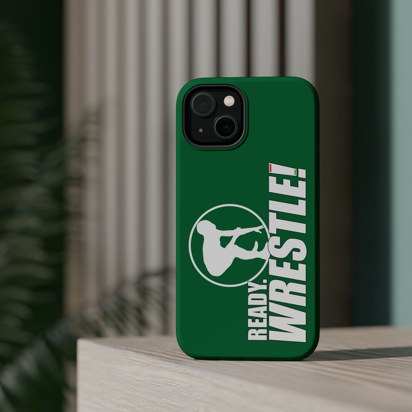 Ready. Wrestle! Green iPhone Magnetic Impact-Resistant Case