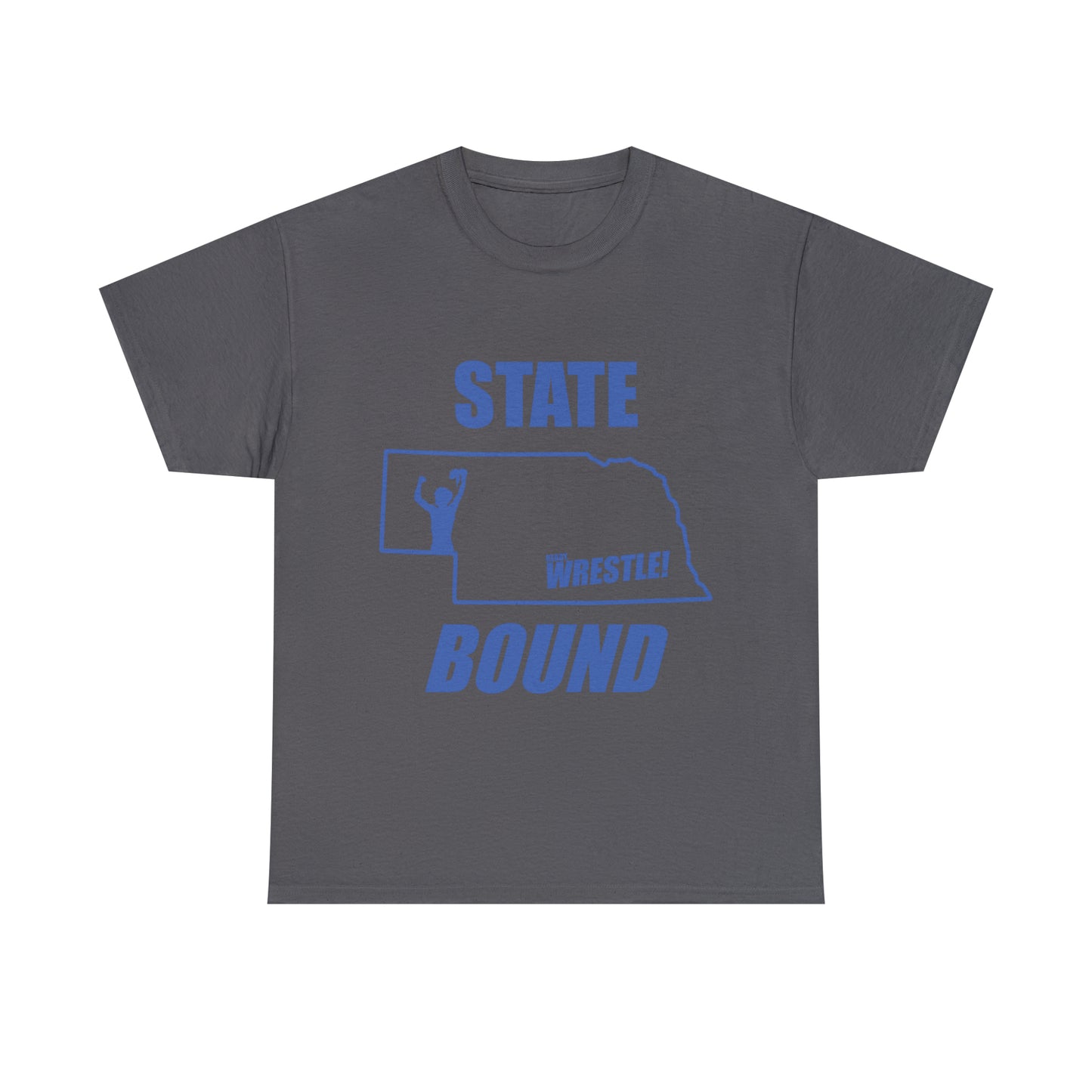 Nebraska State Bound, Royal Blue Logo, Unisex Heavy Cotton Tee