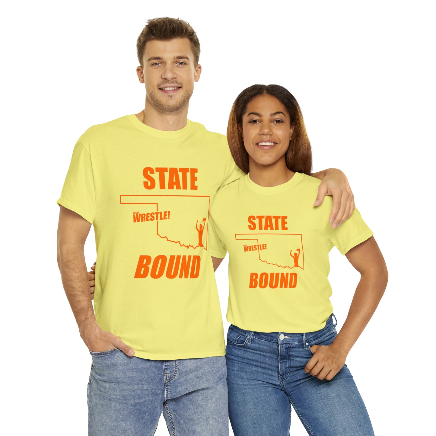 Oklahoma State Bound, Orange Logo, Unisex Heavy Cotton Tee