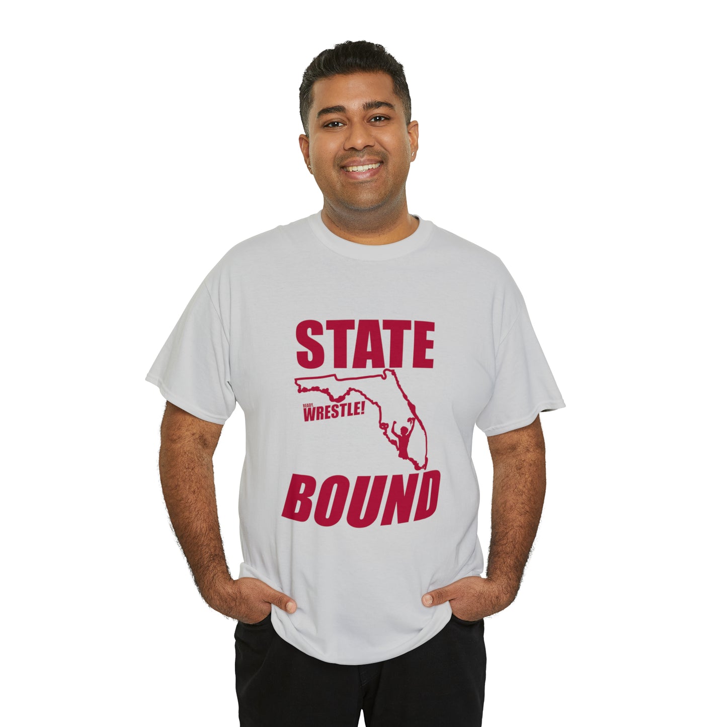 Florida State Bound, Red Logo, Unisex Heavy Cotton Tee