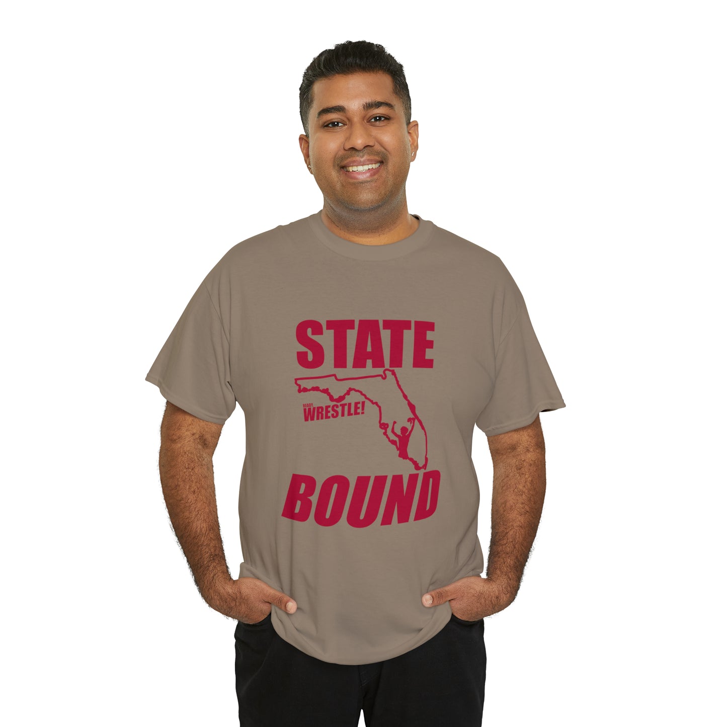 Florida State Bound, Red Logo, Unisex Heavy Cotton Tee