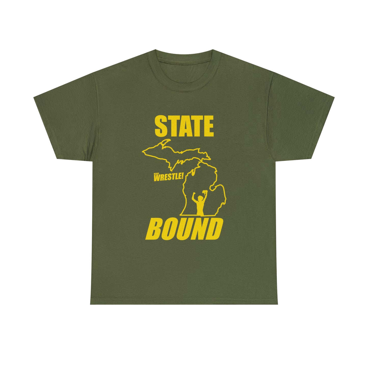 Michigan State Bound, Gold Logo, Unisex Heavy Cotton Tee