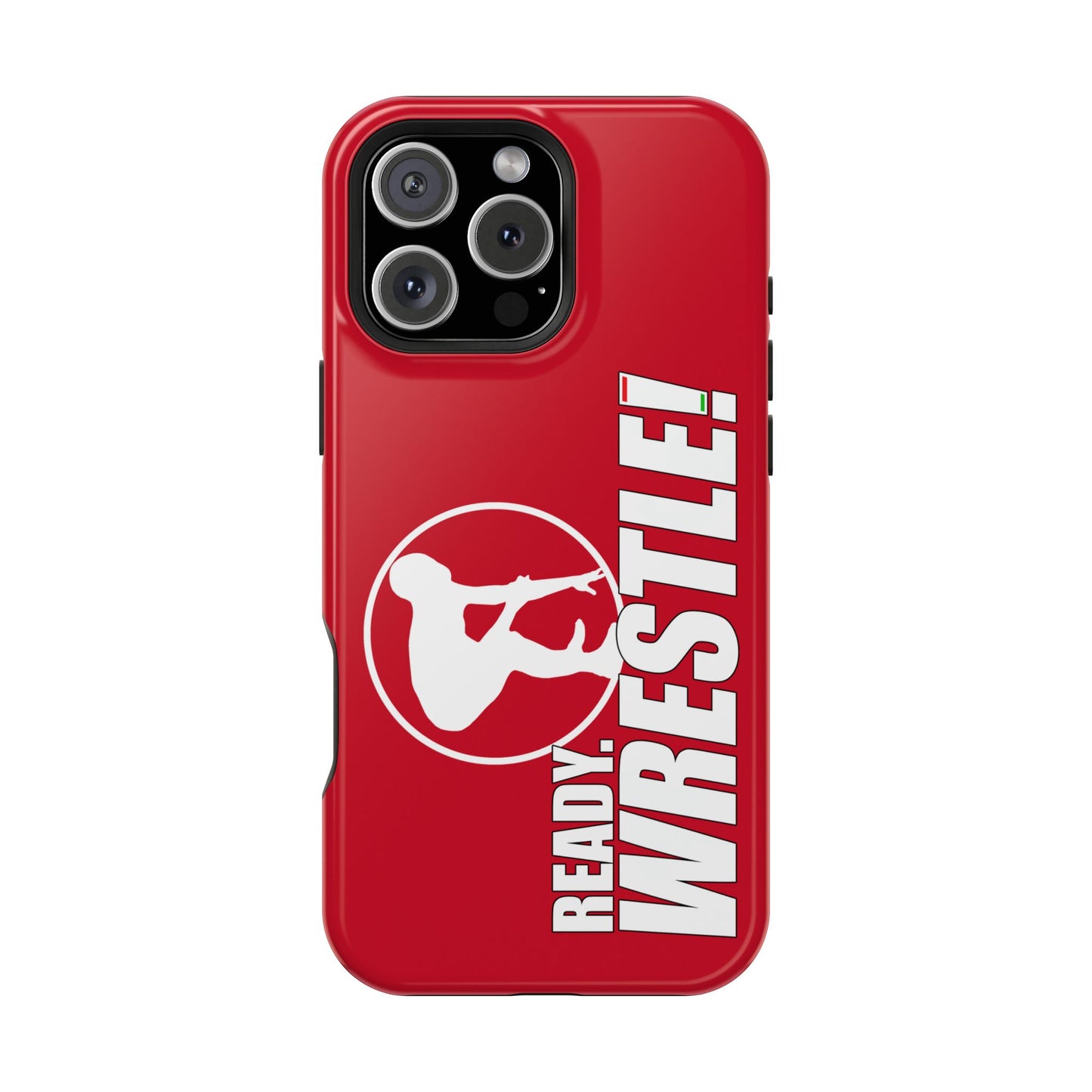 Ready. Wrestle! Red iPhone Magnetic Impact-Resistant Case