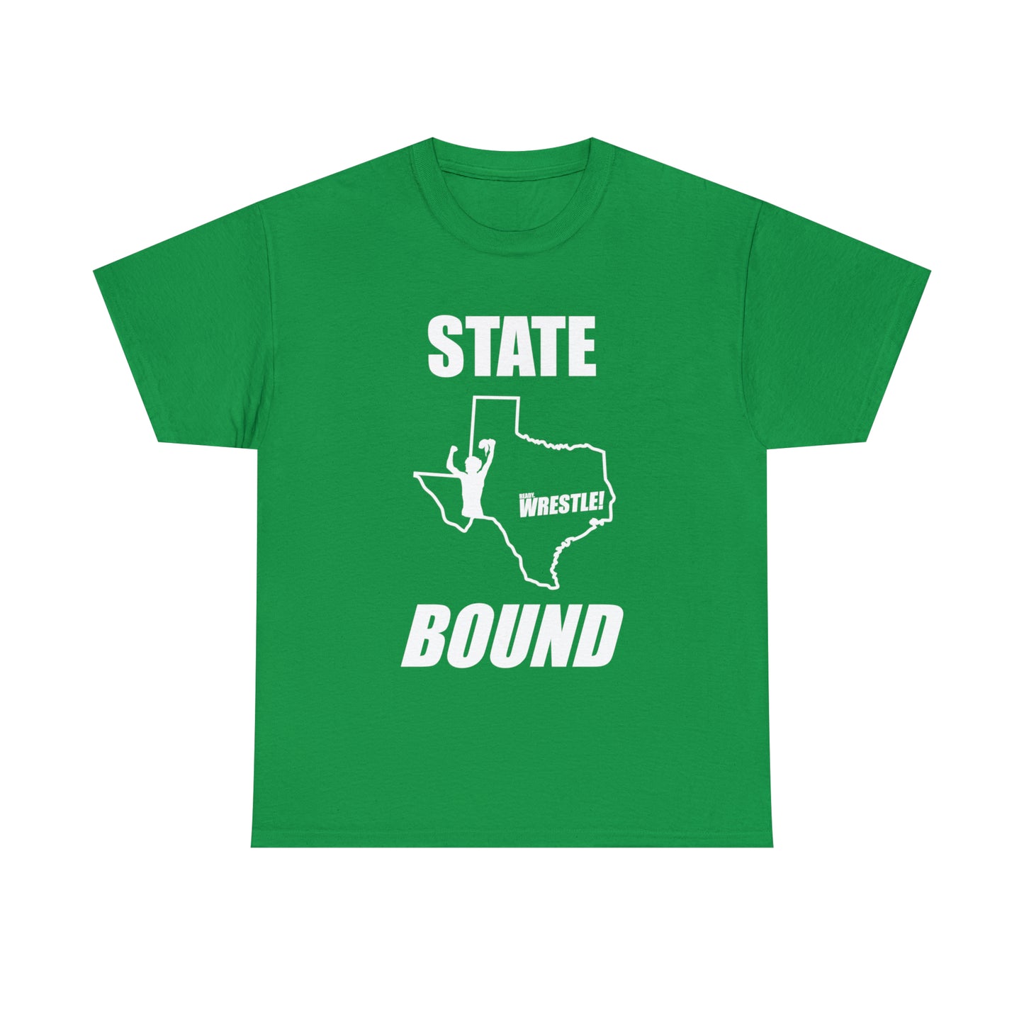 Texas State Bound, White Logo, Unisex Heavy Cotton Tee