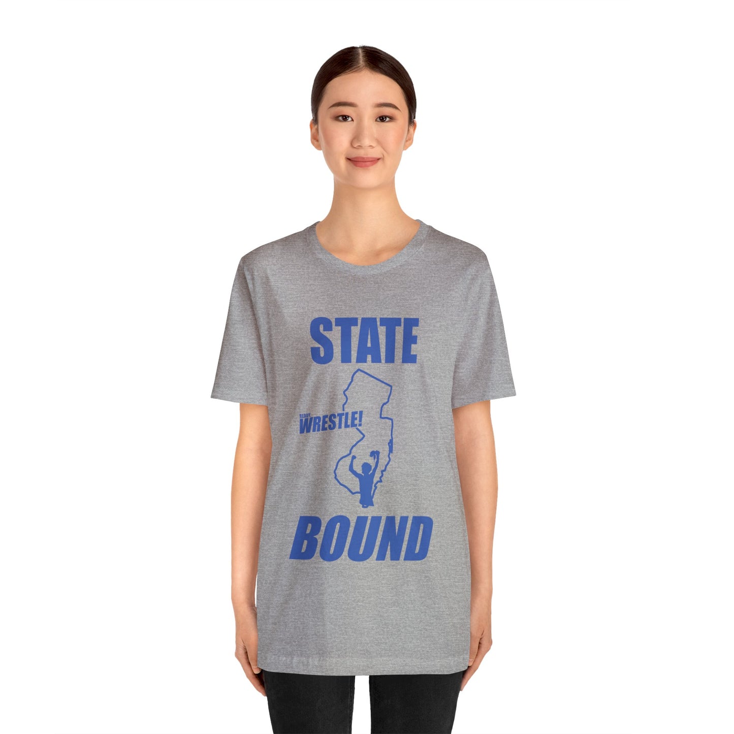 New Jersey State Bound, Blue print, Bella+Canvas 3001, Unisex Jersey Short Sleeve Tee