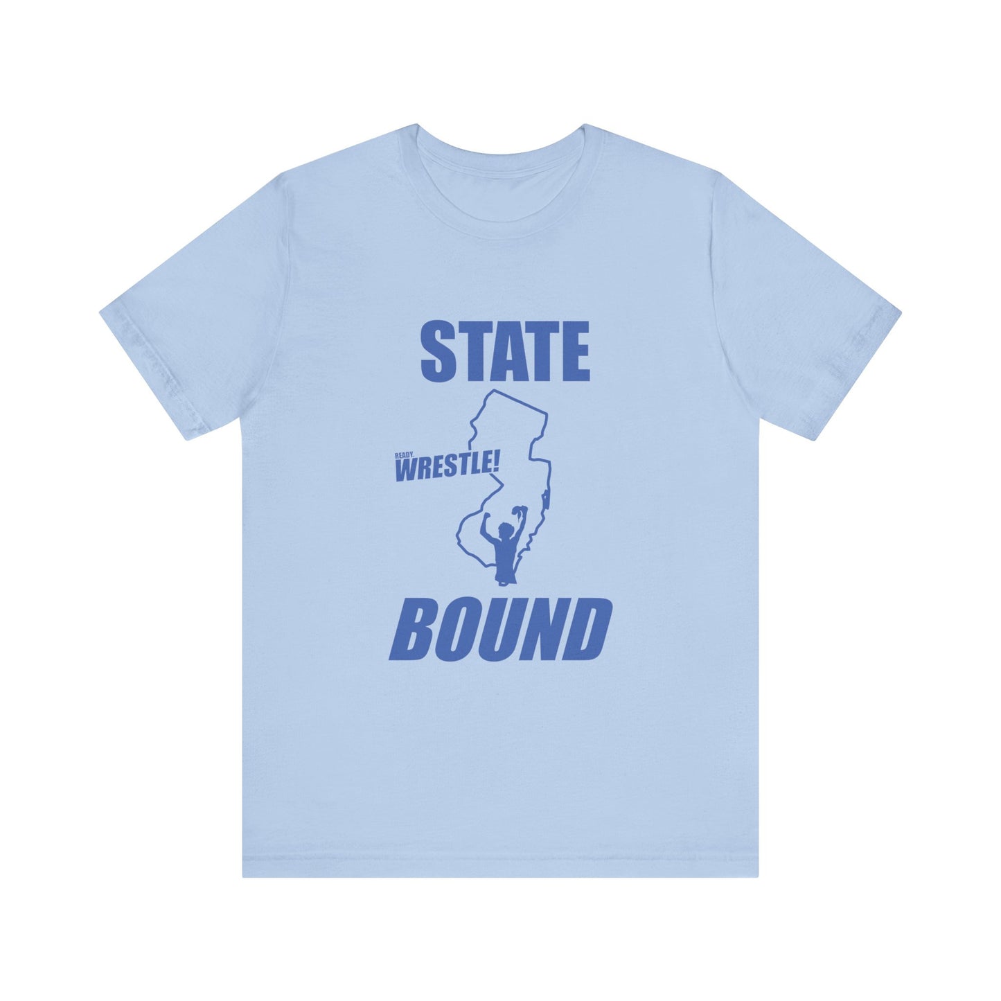 New Jersey State Bound, Blue print, Bella+Canvas 3001, Unisex Jersey Short Sleeve Tee