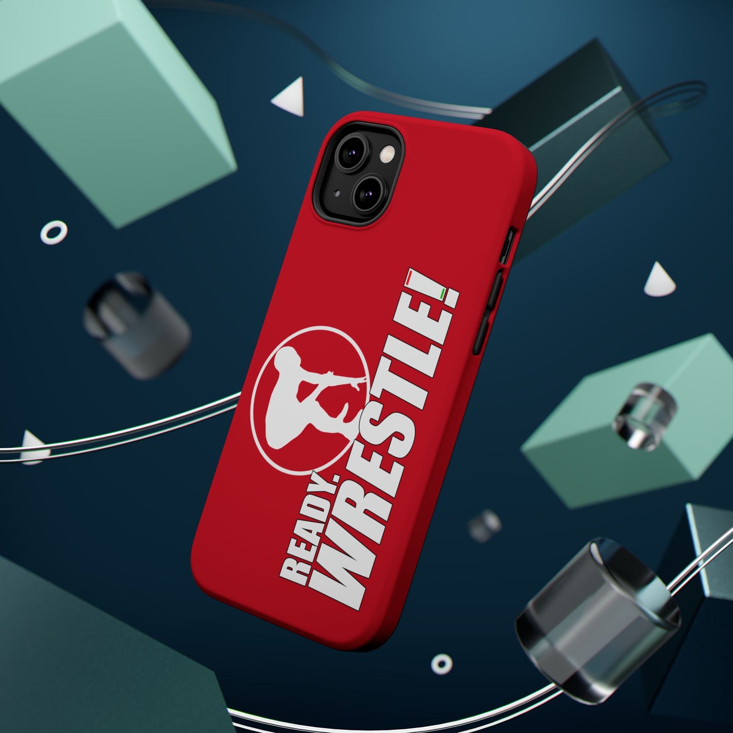 Ready. Wrestle! Red iPhone Magnetic Impact-Resistant Case