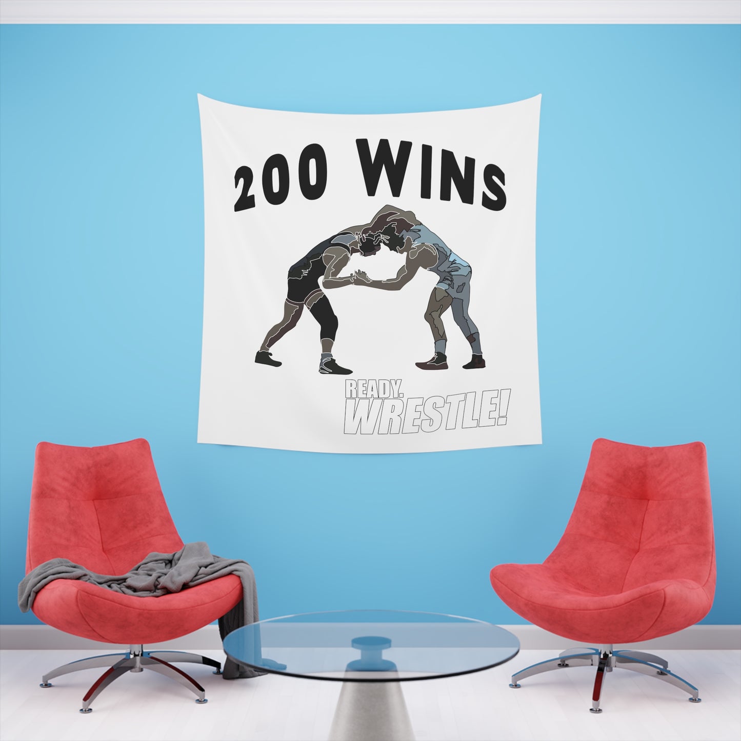 200 Wins! Printed Wall Tapestry