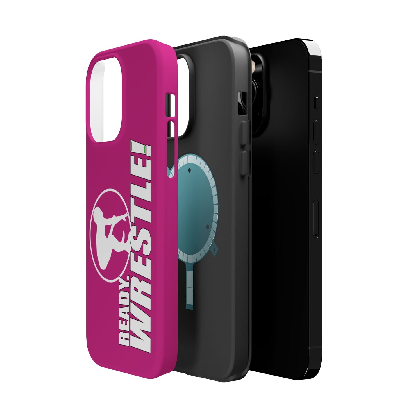 Ready. Wrestle! Pink iPhone Magnetic Impact-Resistant Case
