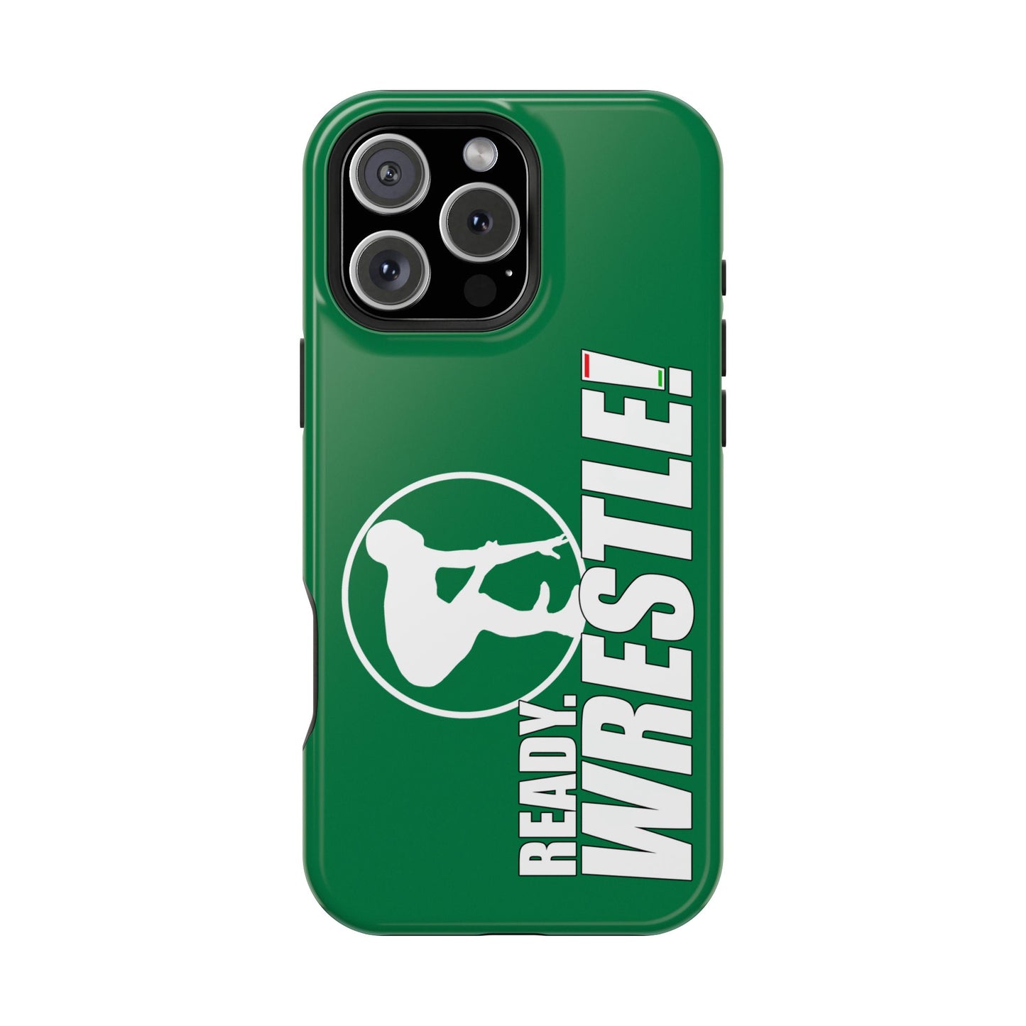Ready. Wrestle! Green iPhone Magnetic Impact-Resistant Case