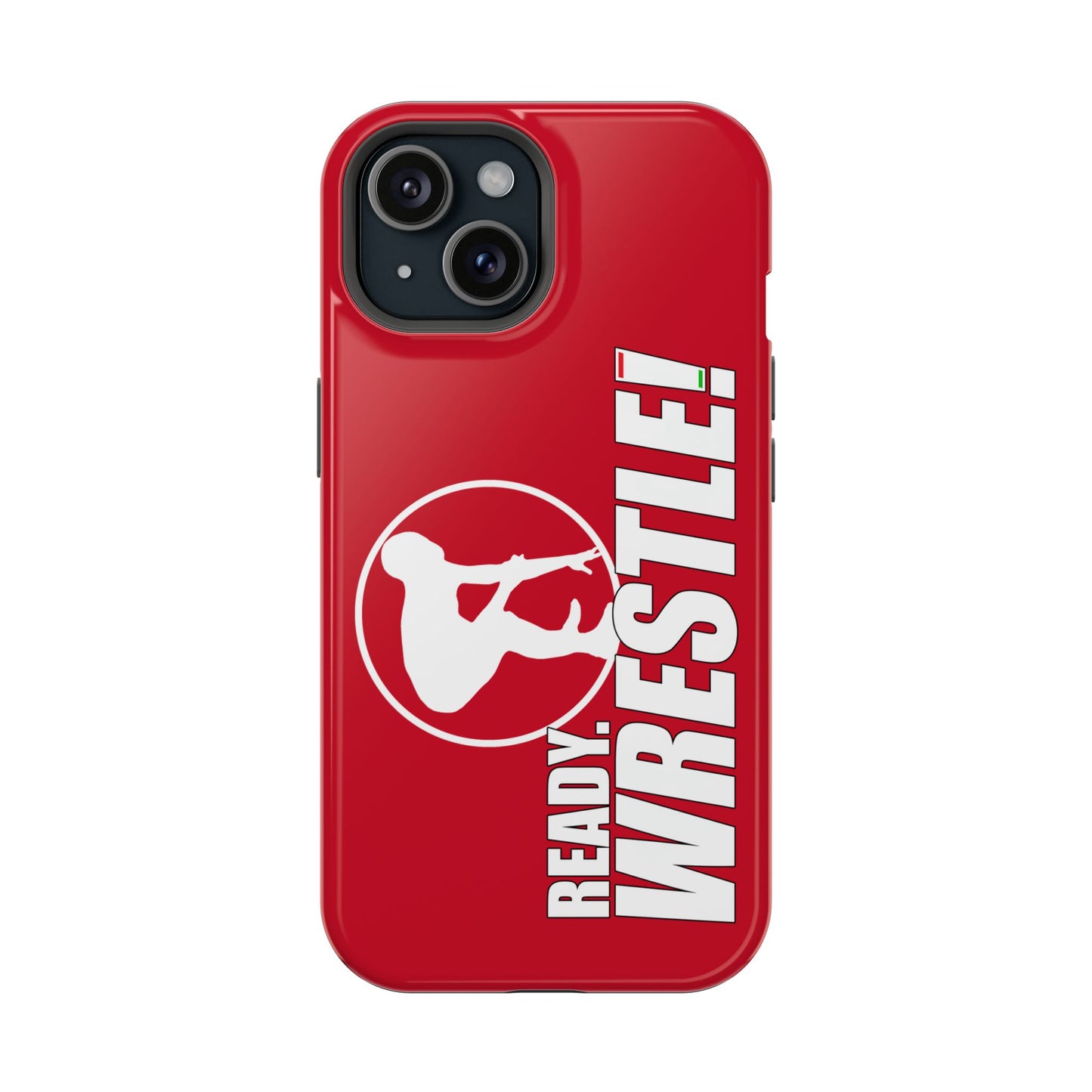 Ready. Wrestle! Red iPhone Magnetic Impact-Resistant Case