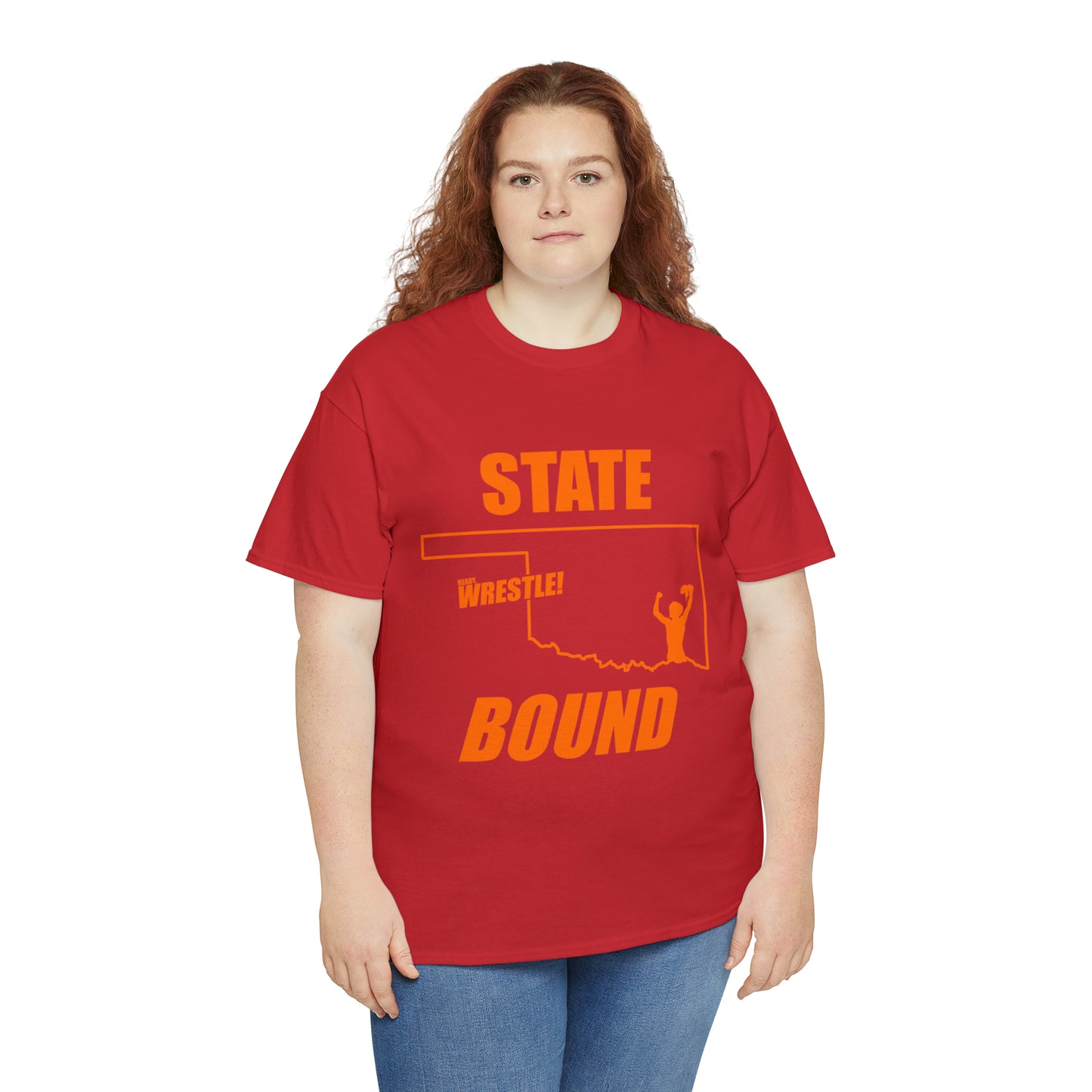 Oklahoma State Bound, Orange Logo, Unisex Heavy Cotton Tee